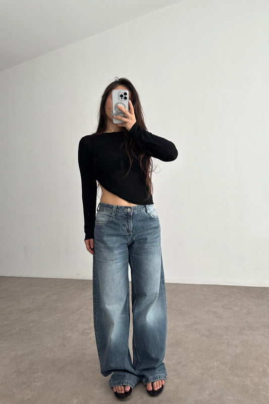 Brshk Orj. Vintage Blue Baggy Jean