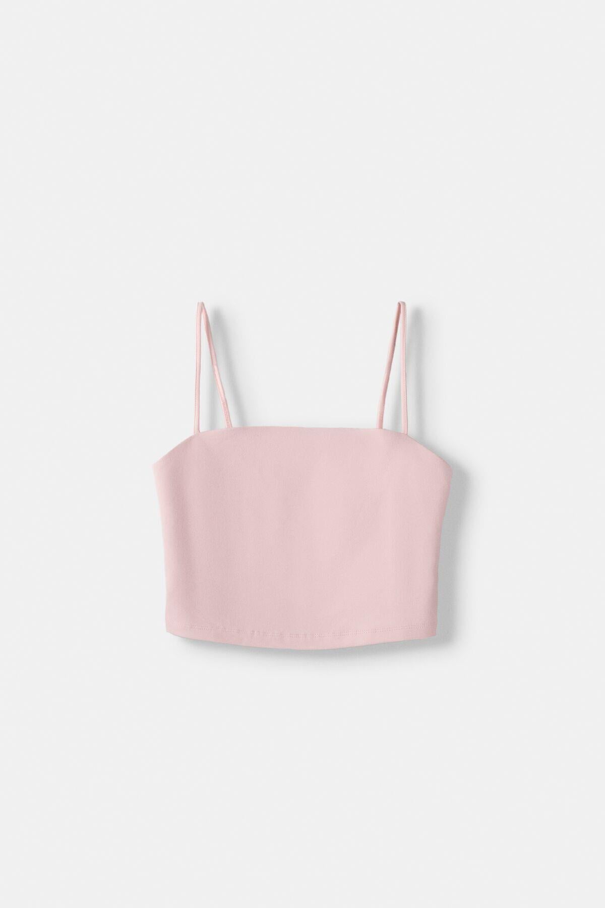 Brshk Orj. Spagetti Askılı Toz Pembe Top