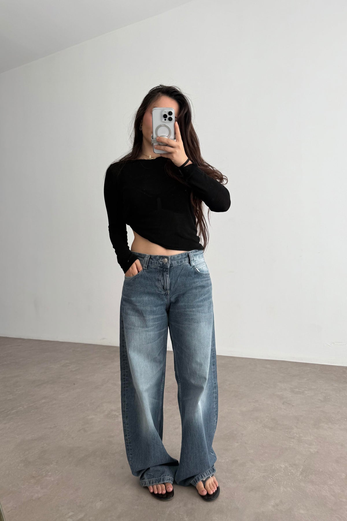 Brshk Orj. Vintage Blue Baggy Jean