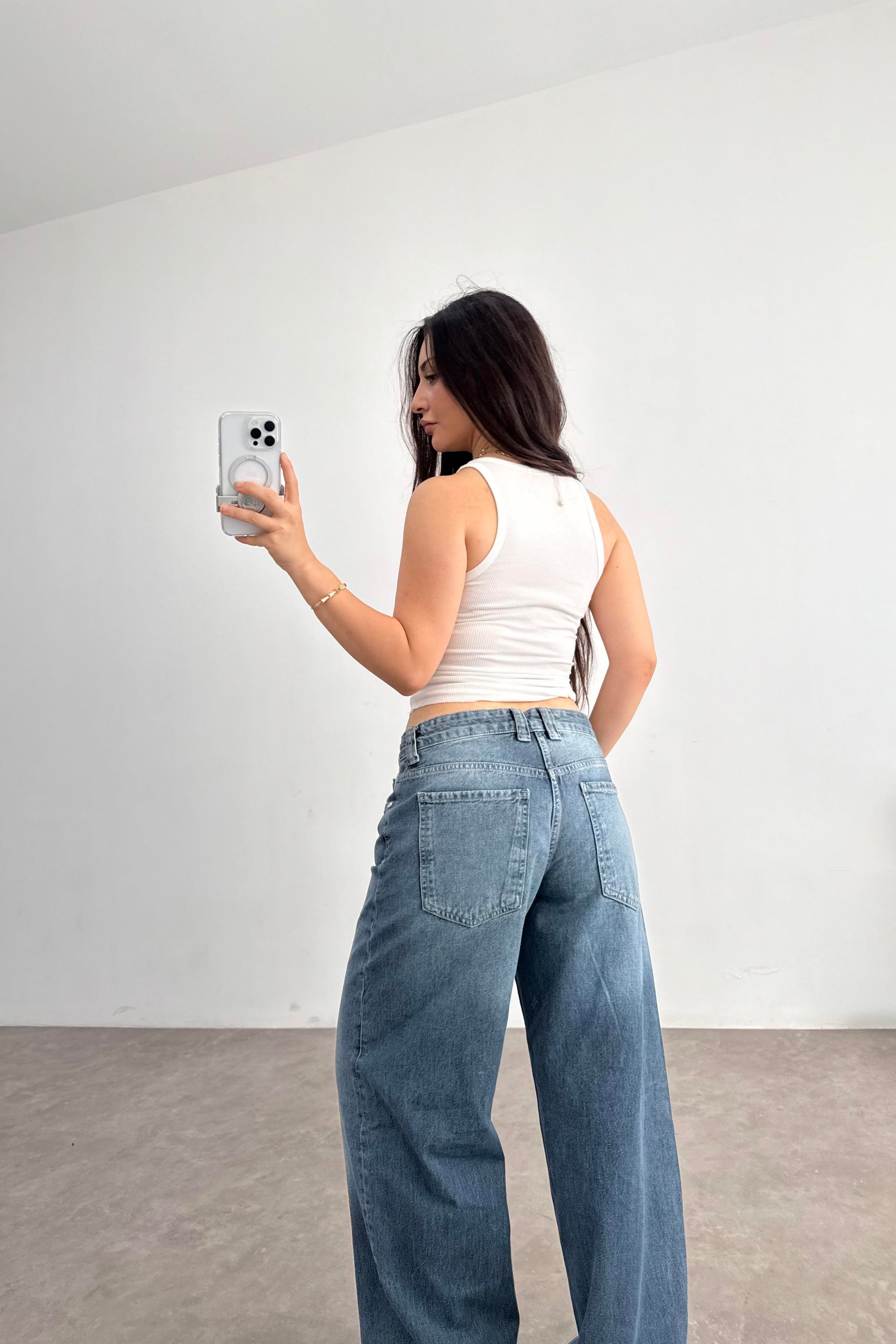 Brshk Orj. Vintage Blue Baggy Jean