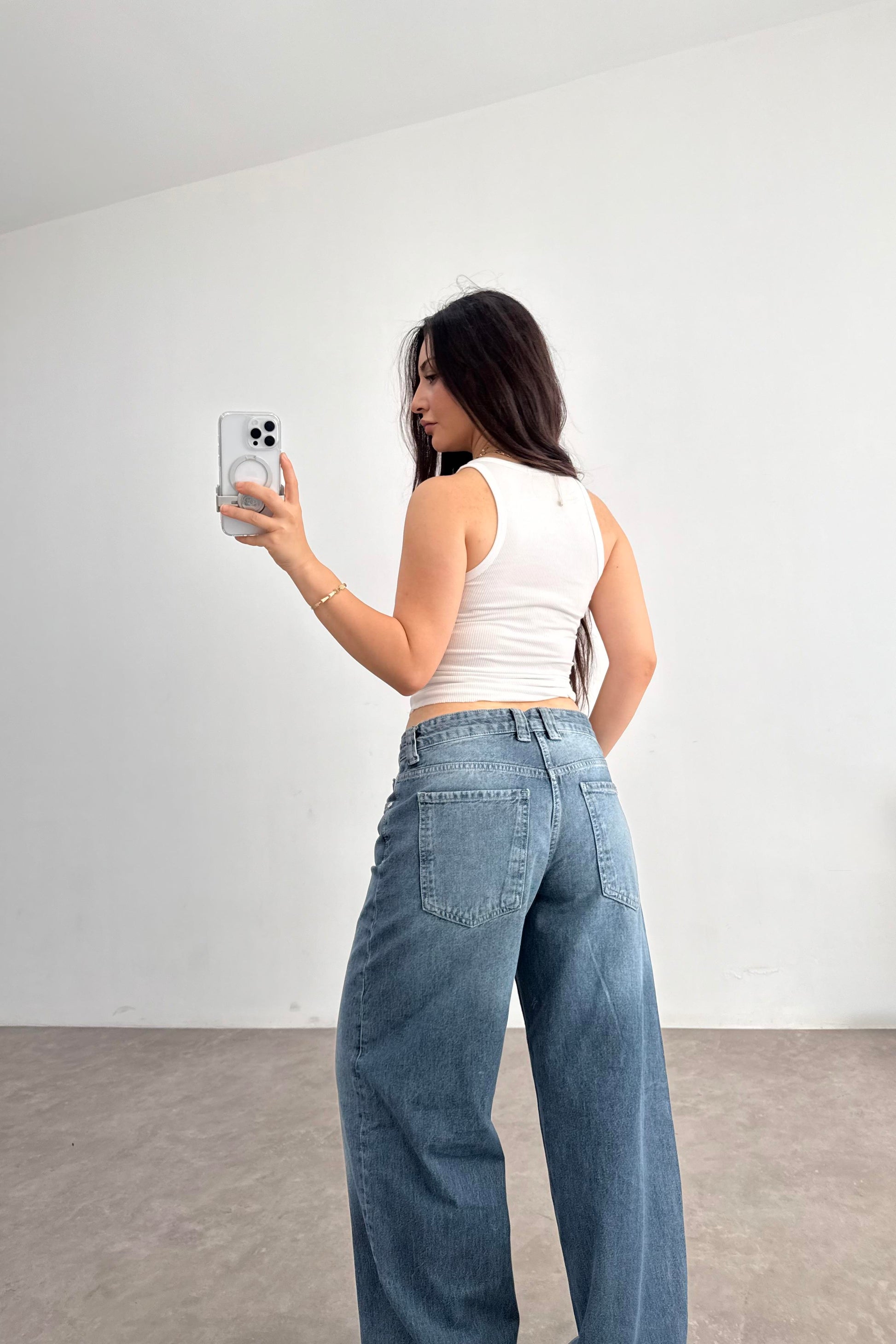Brshk Orj. Vintage Blue Baggy Jean