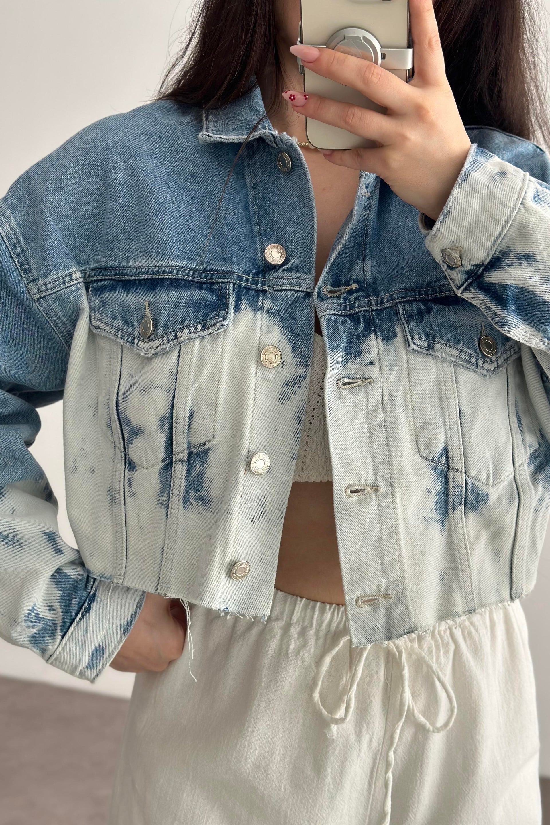 Brshka Orijinal Bunny Baskılı Denim Ceket