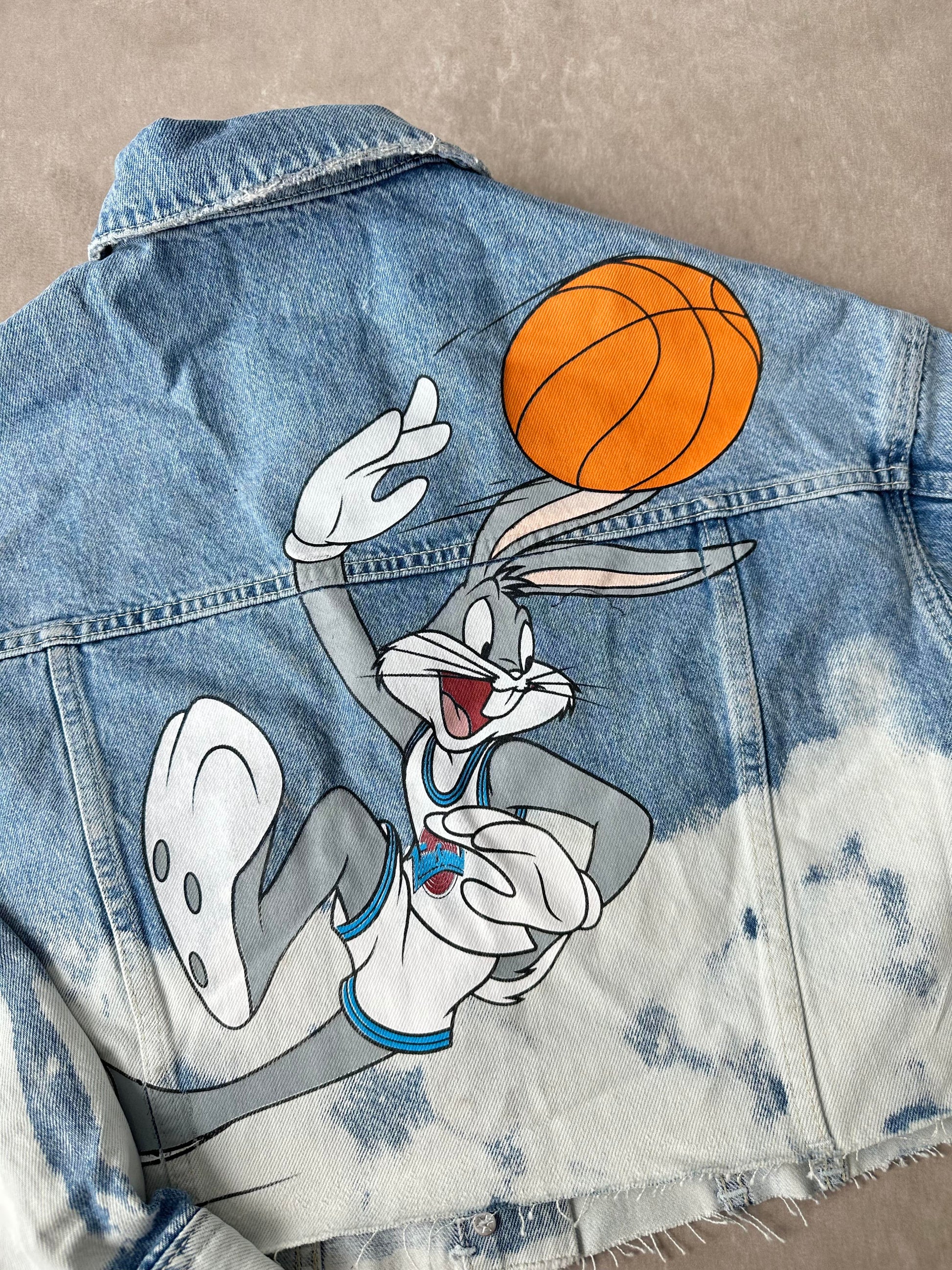 Brshka Orijinal Bunny Baskılı Denim Ceket