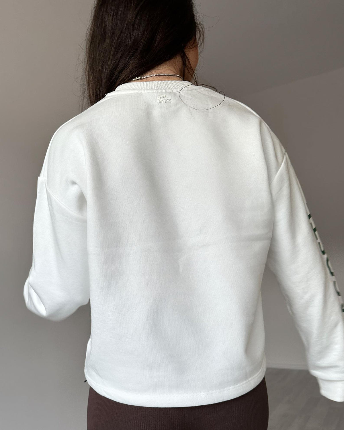 Büzgülü Beyaz Sweatshirt