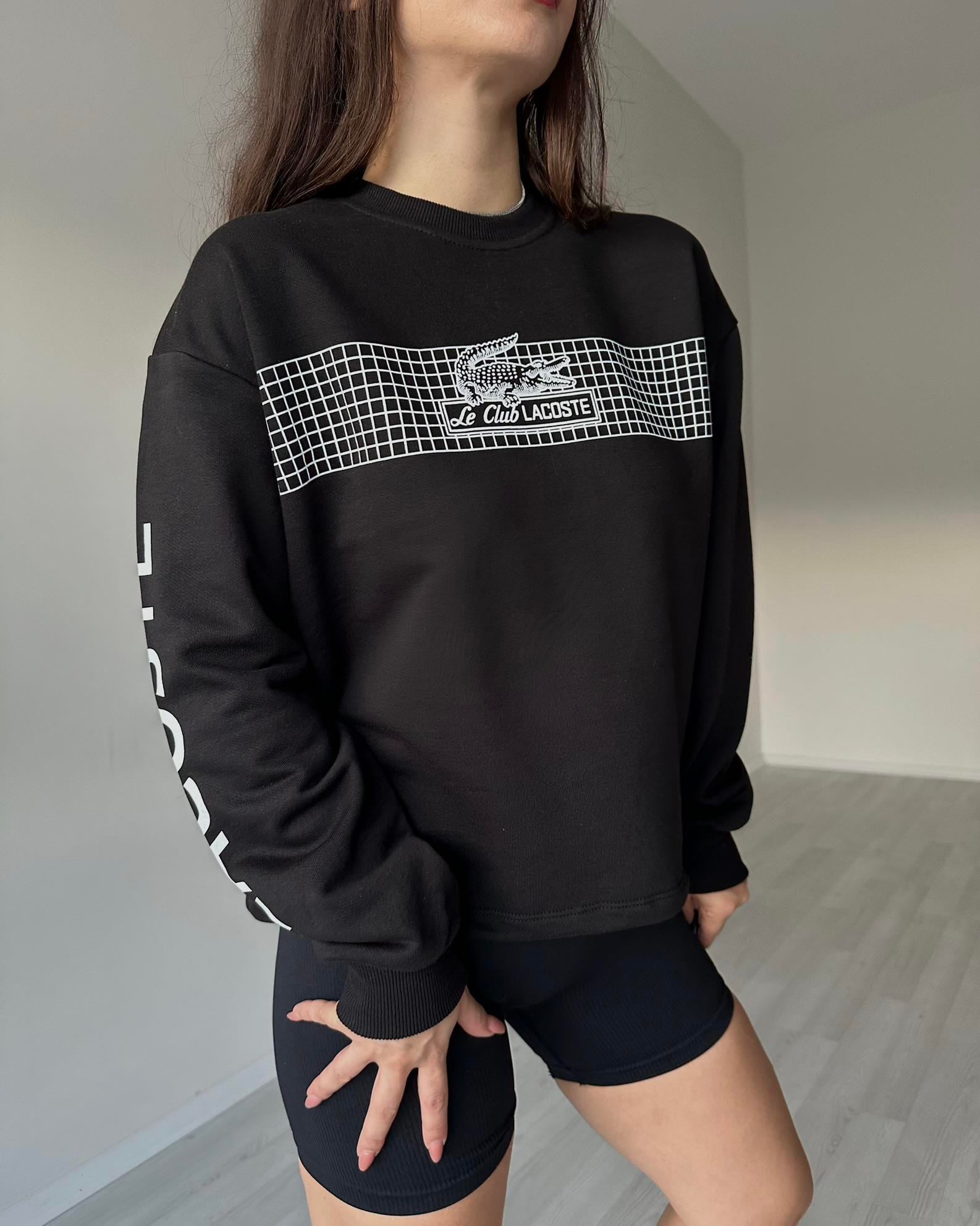 Büzgülü Siyah Sweatshirt