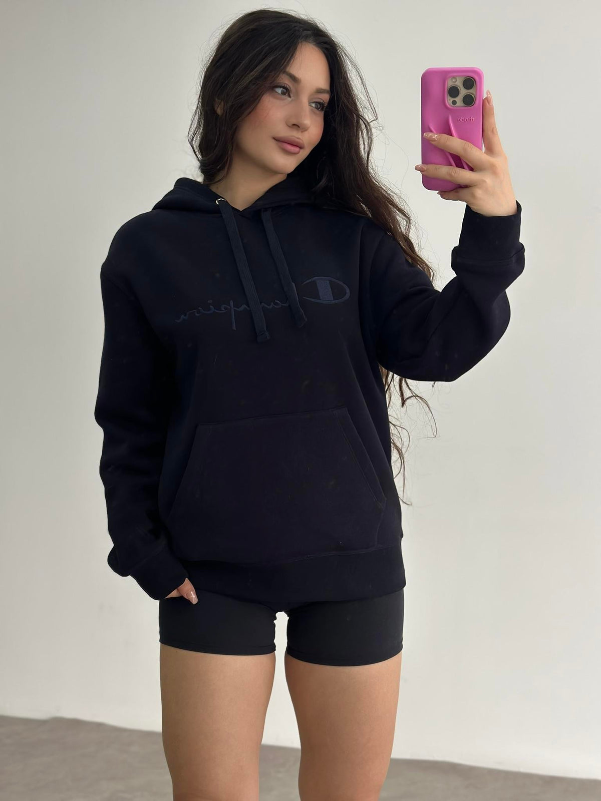 Chmp Kapşonlu Şardonlu Sweatshirt Lacivert