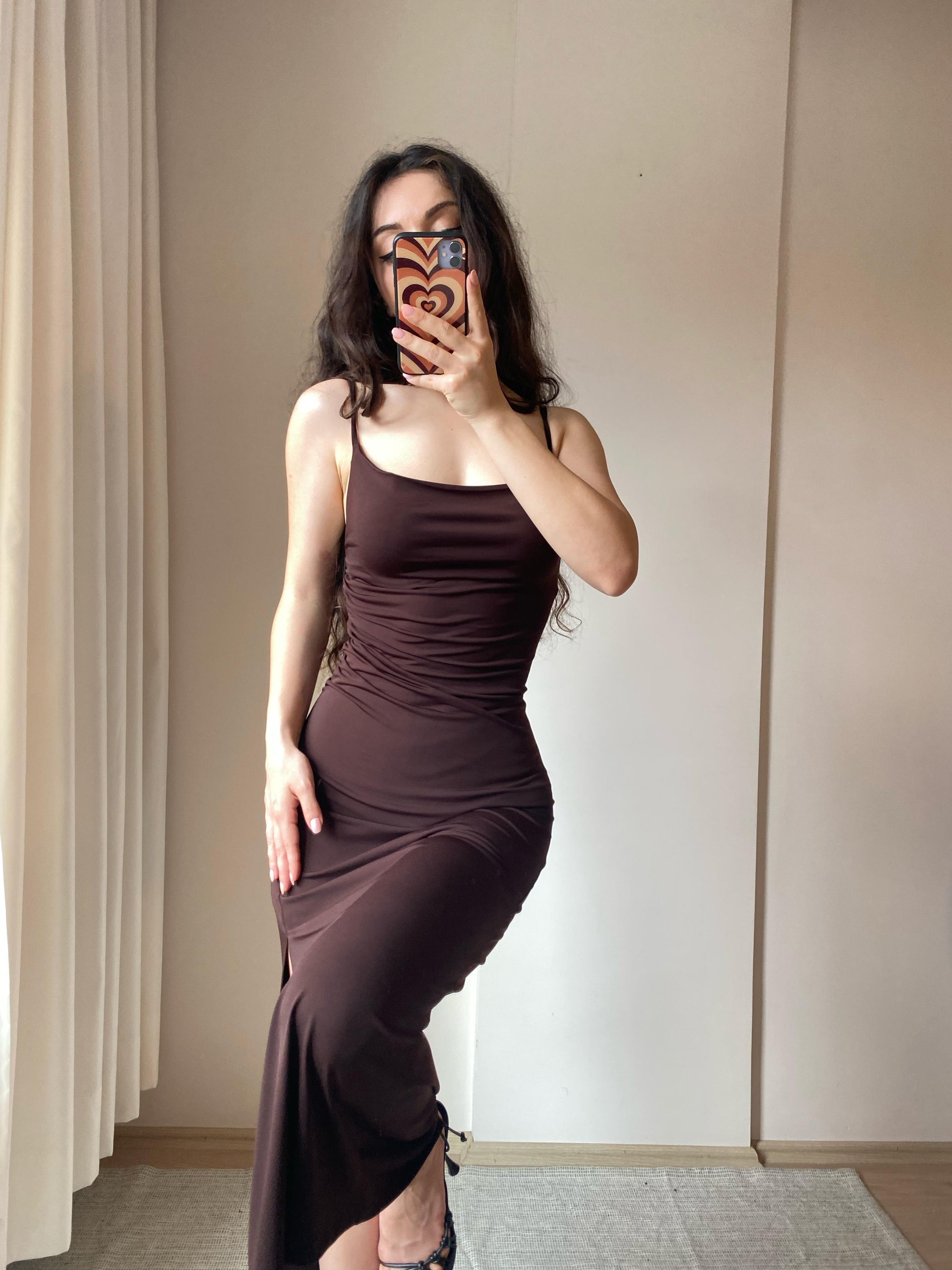 Classy Elbise -acı kahve