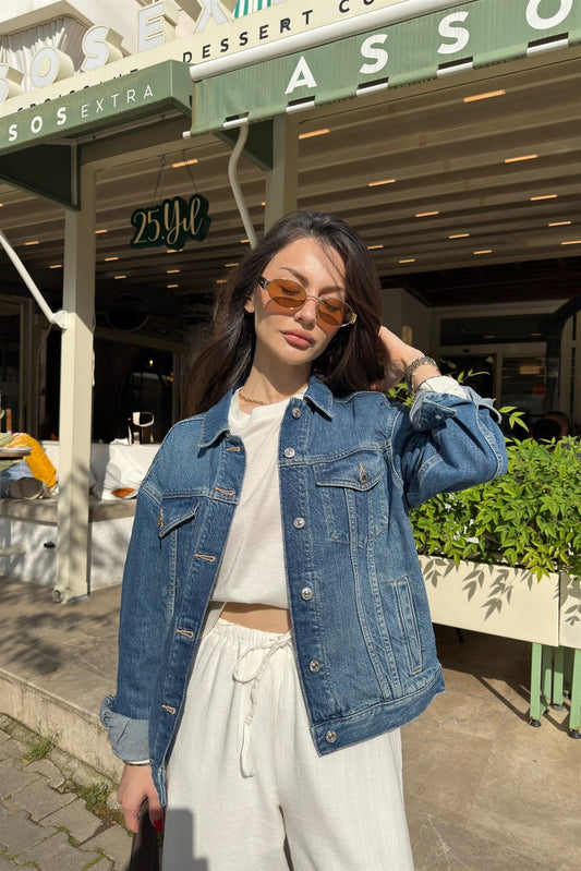 Clns Orijinal Mavi Denim Ceket