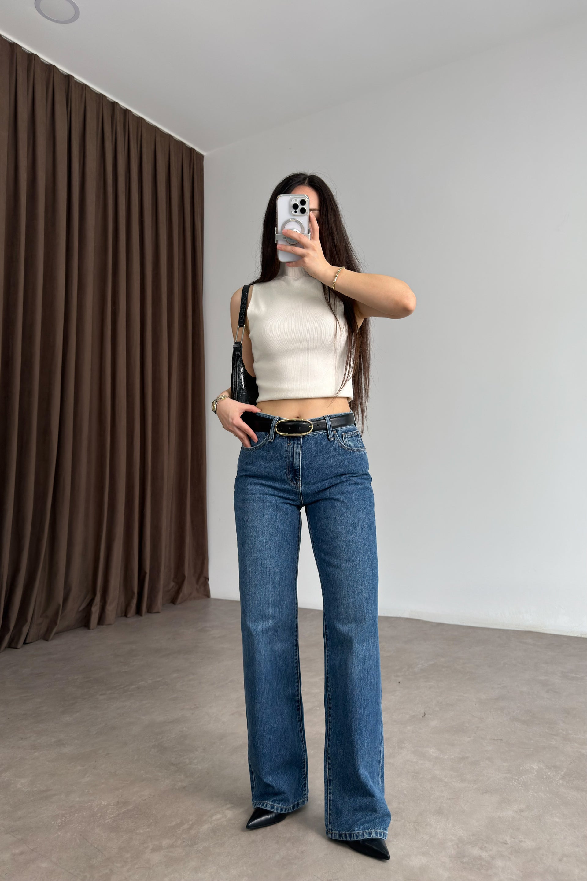 Clns Orj. Orta Mavi Straightleg Jean