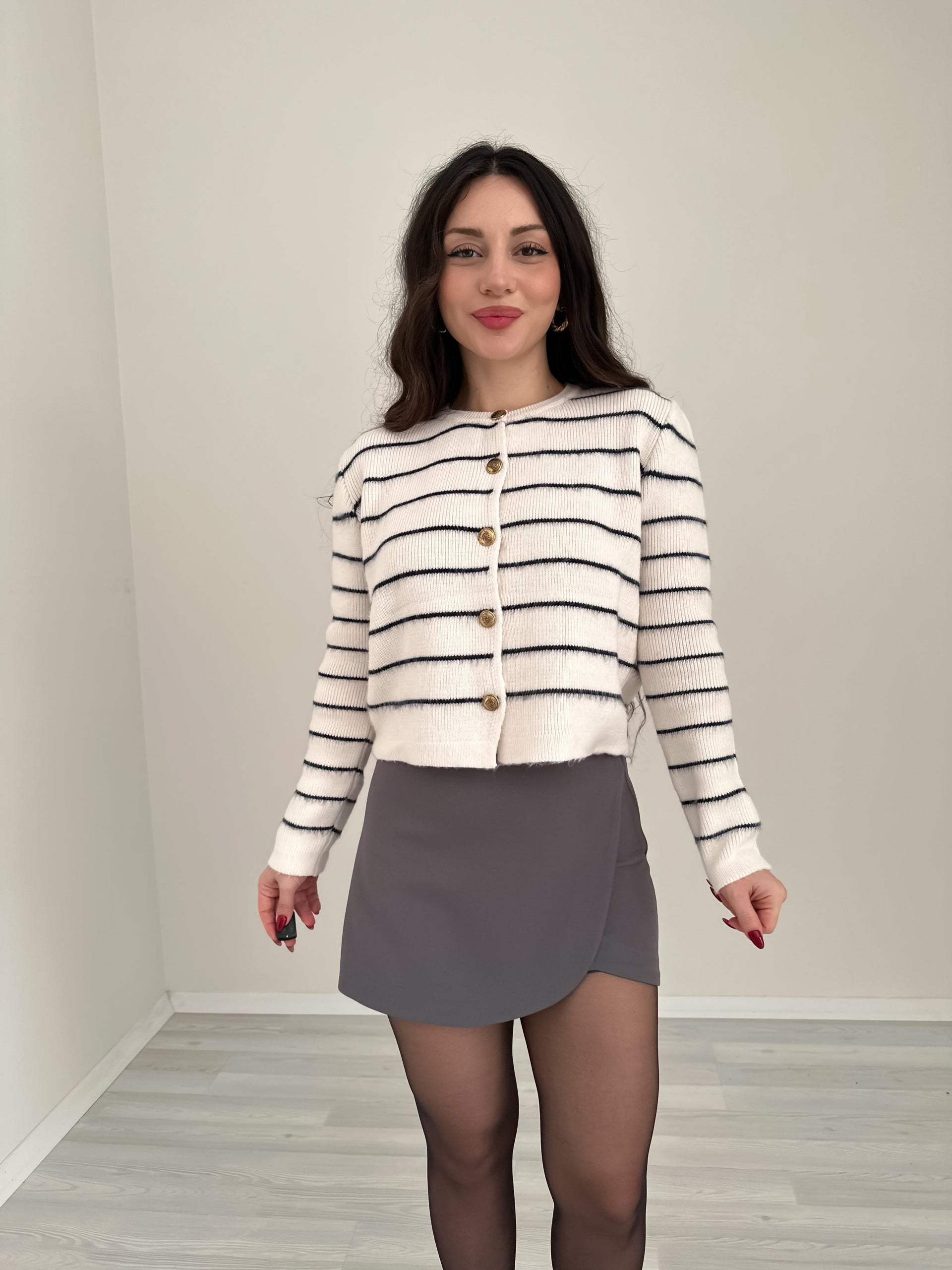 ZR Model Klasik Kesim Gri Şort Etek