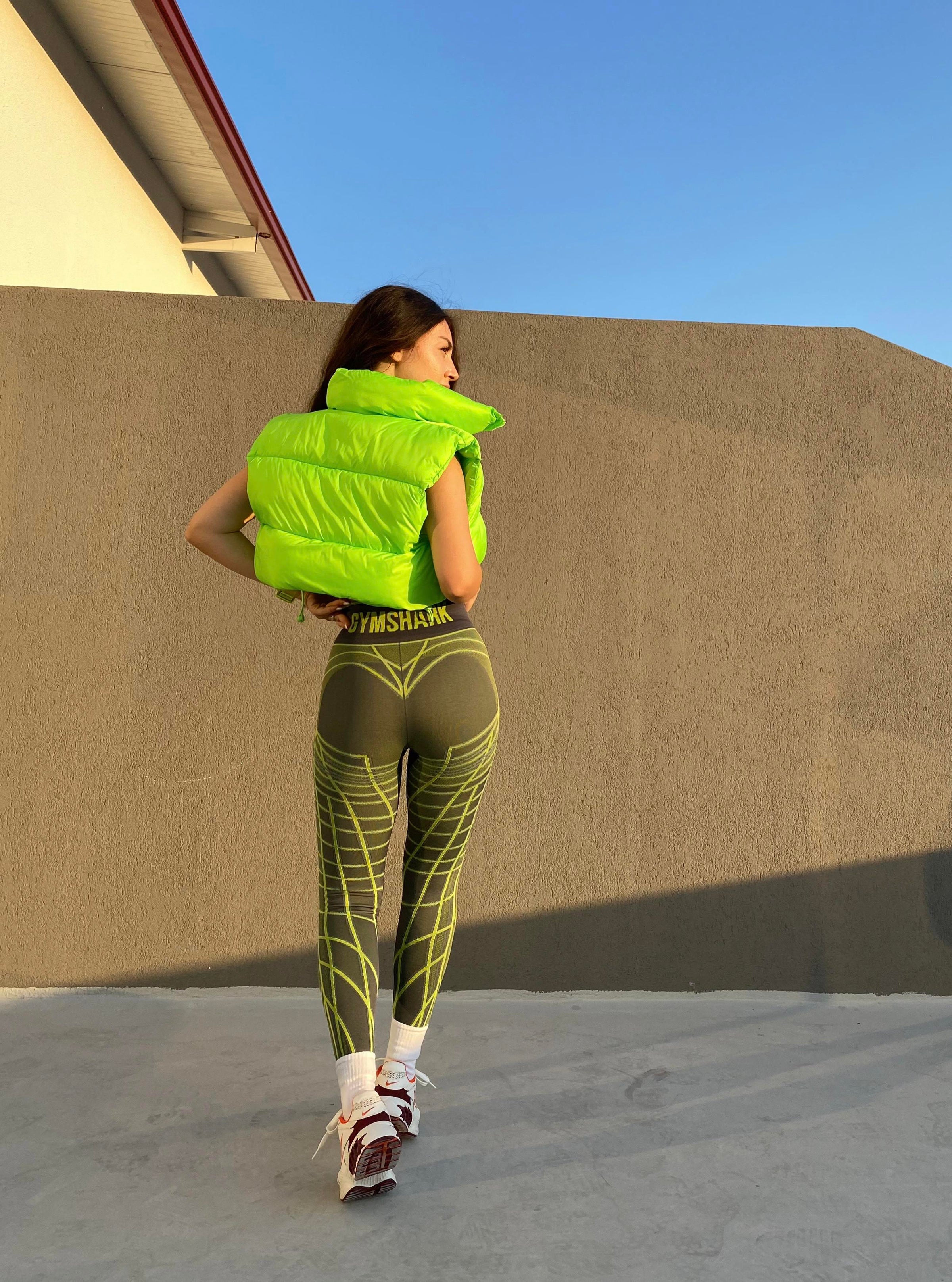 GYMSHARK Orijinal Yeşil Spor Tayt