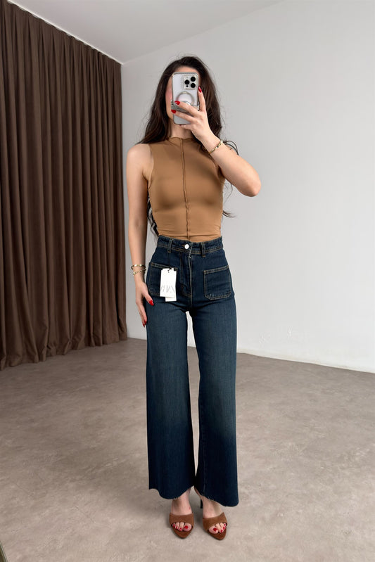 Kare Cepli Straigt Bilek Boy Vintage Jean