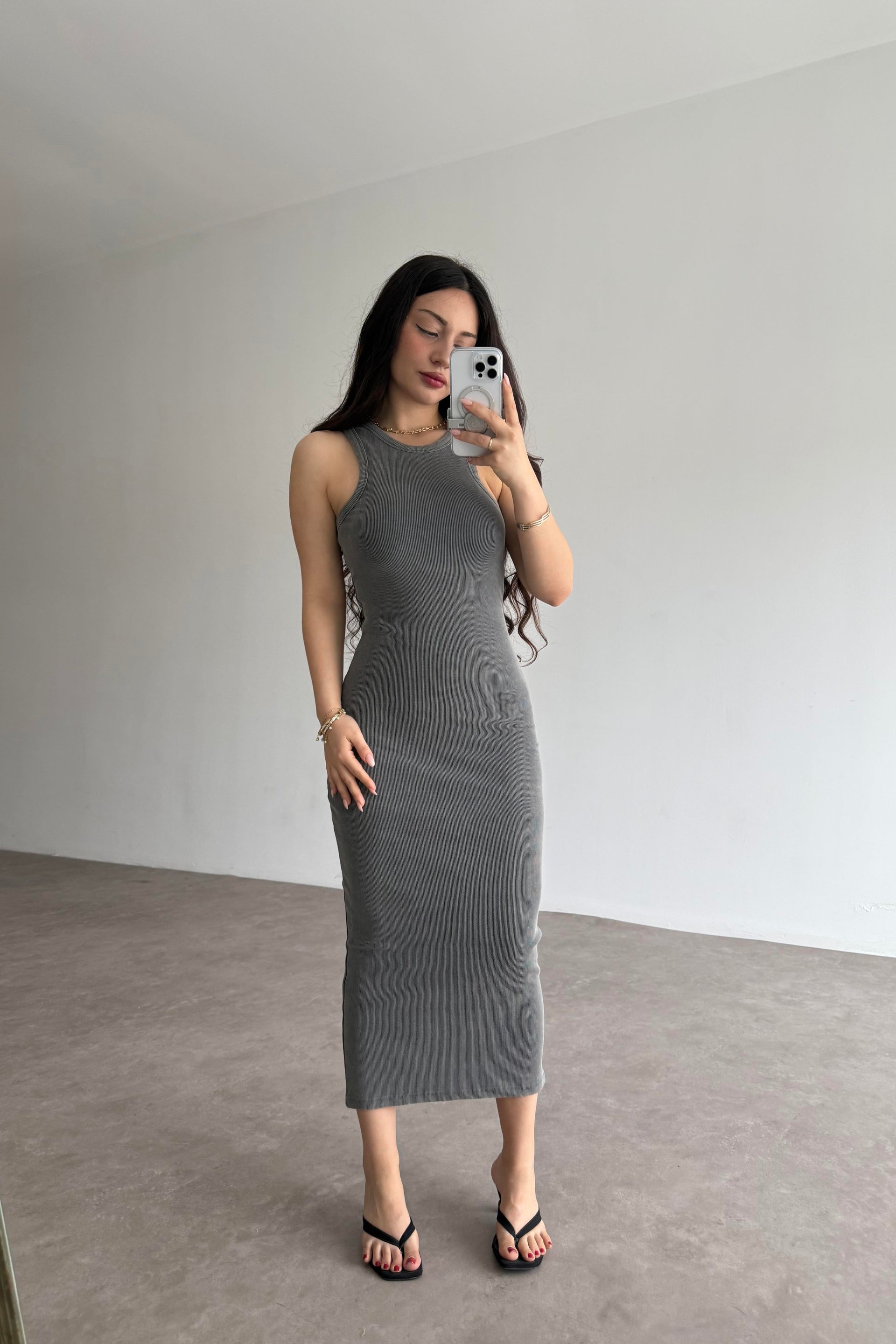 Kaşkorse Basic Asit Yıkama Elbise