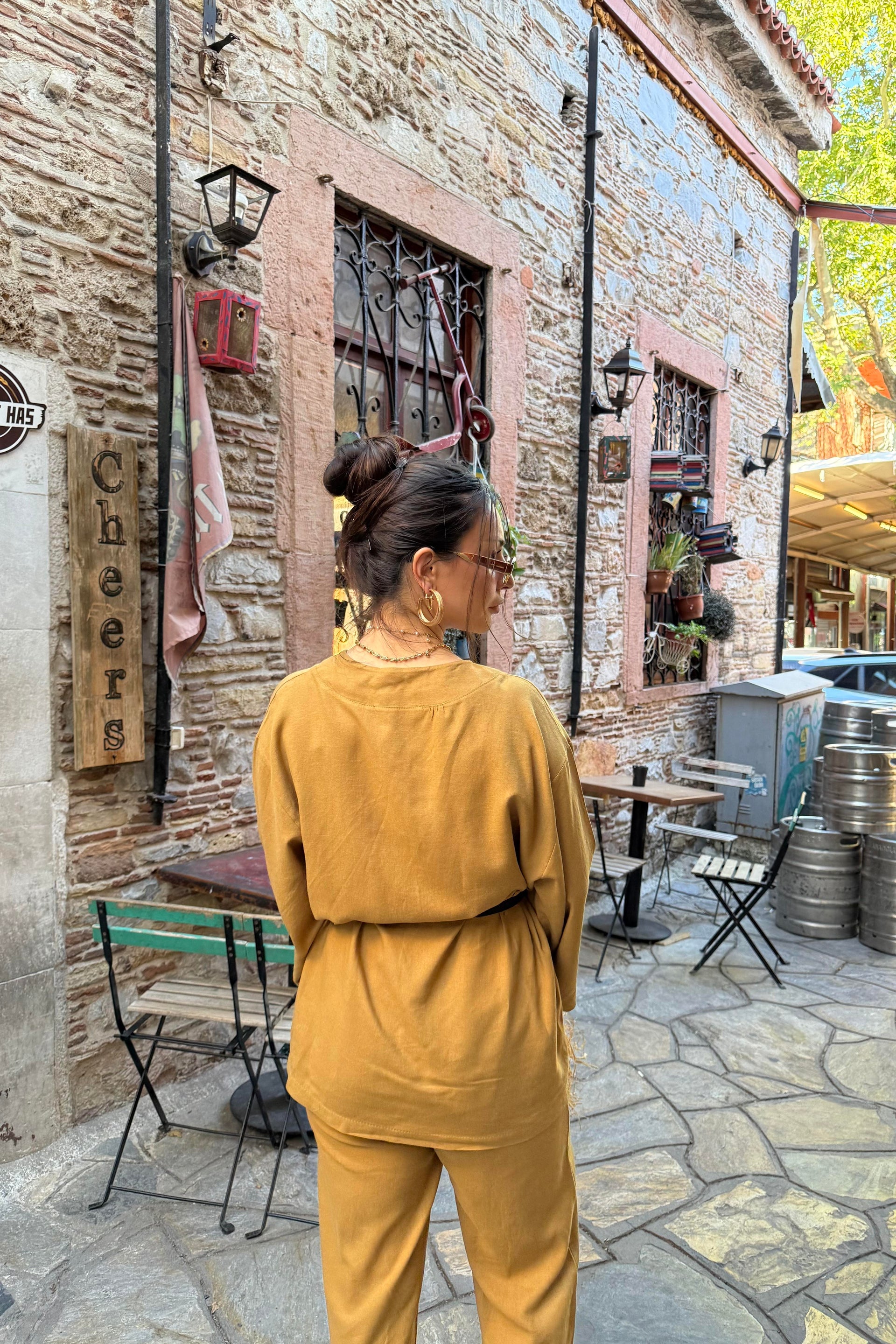 Keten Kemerli Lüks Takım Camel