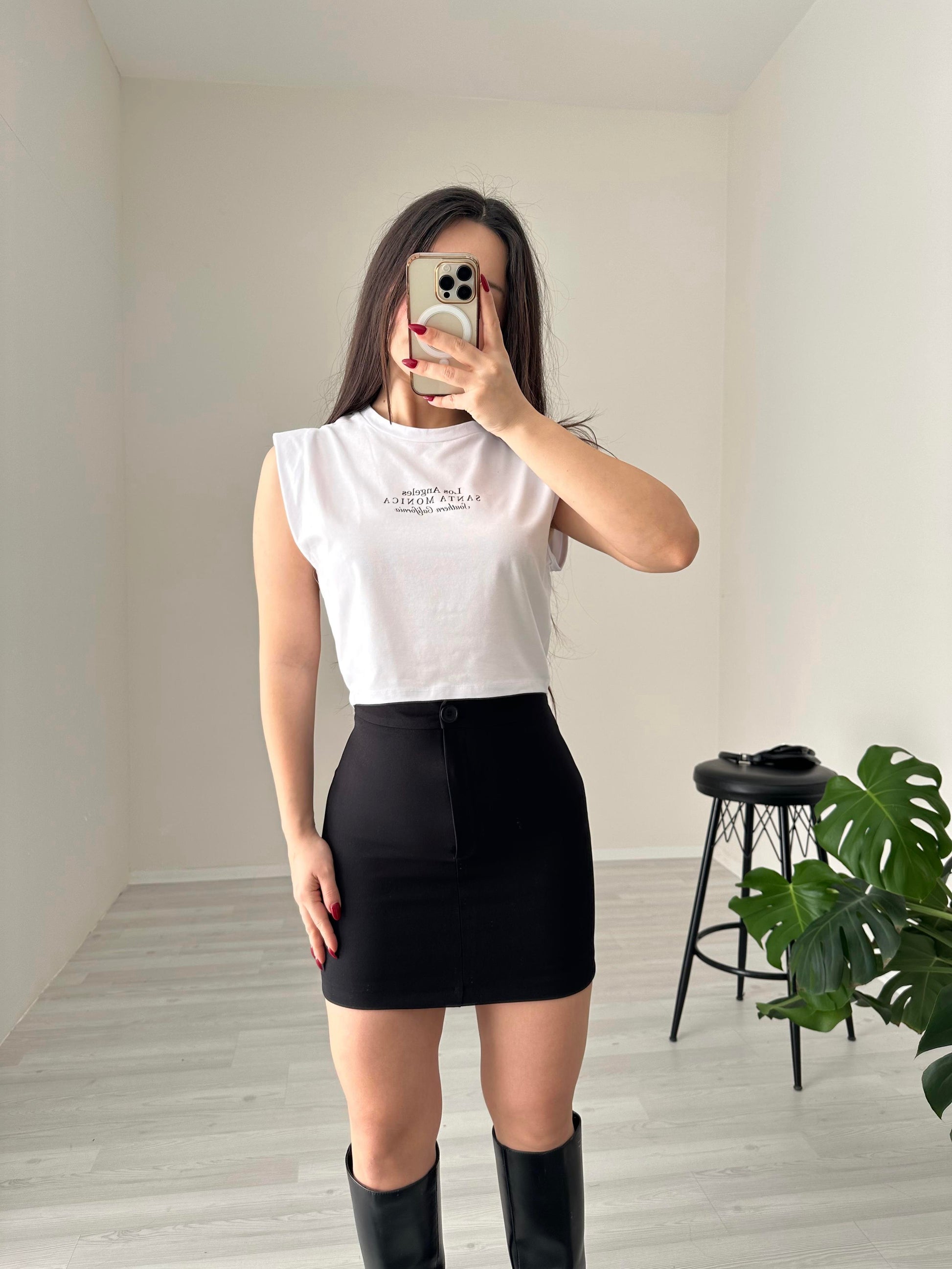 Klasik Kesim Siyah Blazer Etek Takım