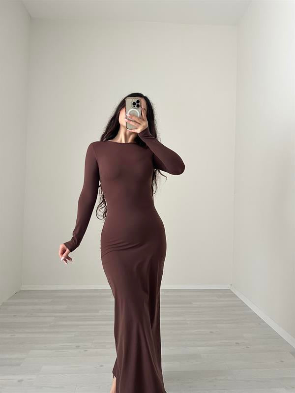 Lady Maksi Kahve Elbise