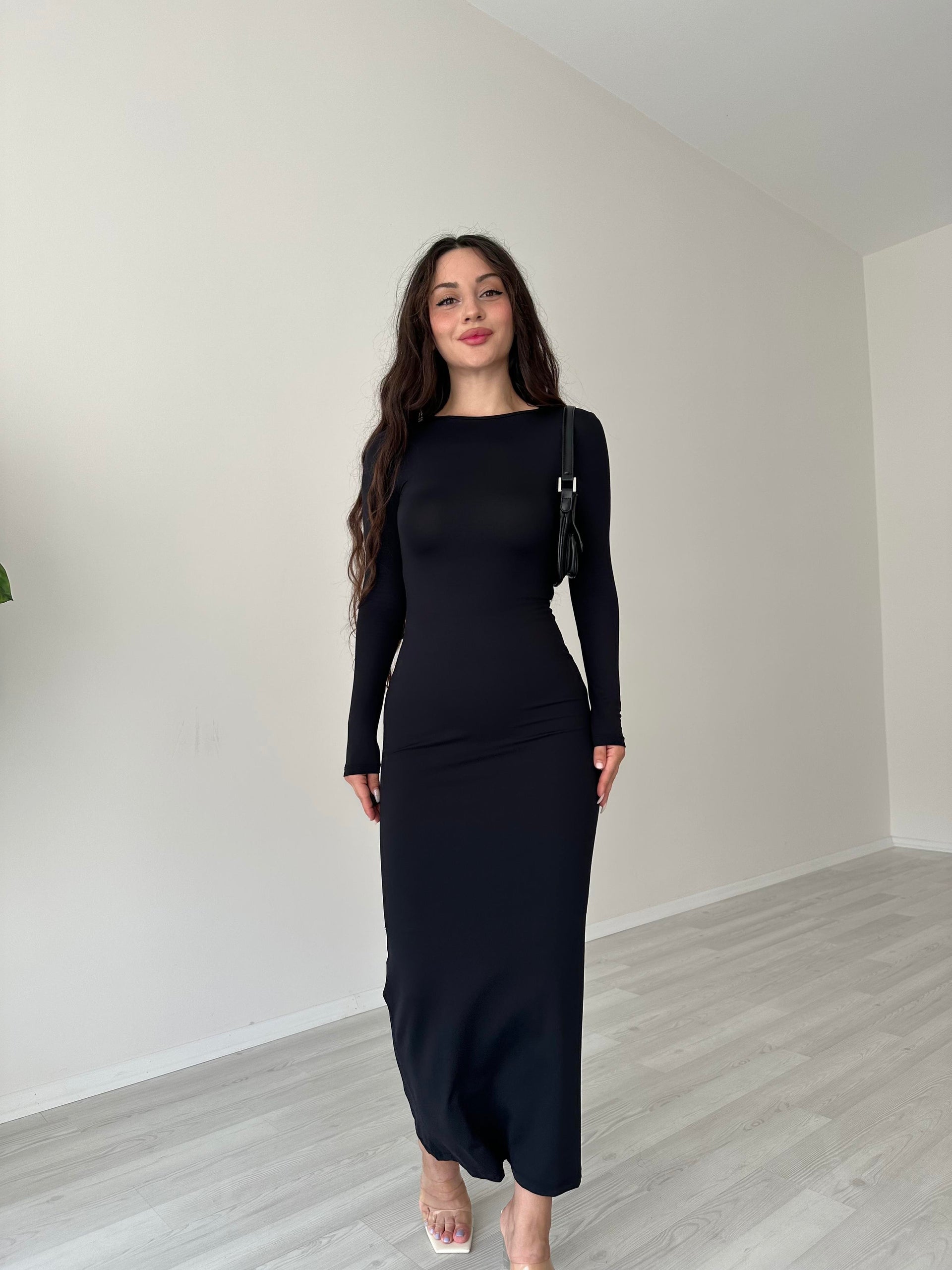 Lady Maksi Siyah Elbise