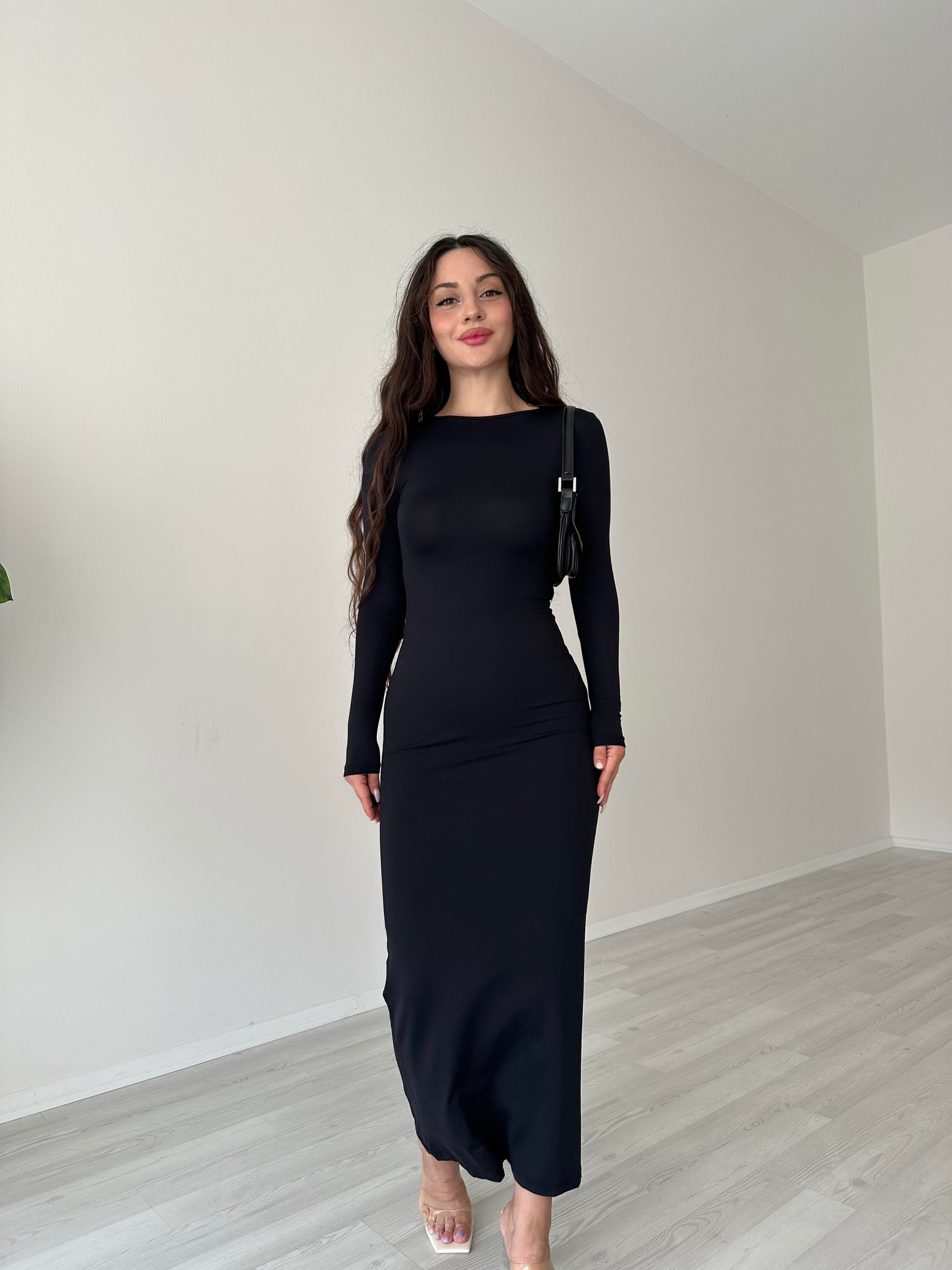 Lady Maksi Siyah Elbise