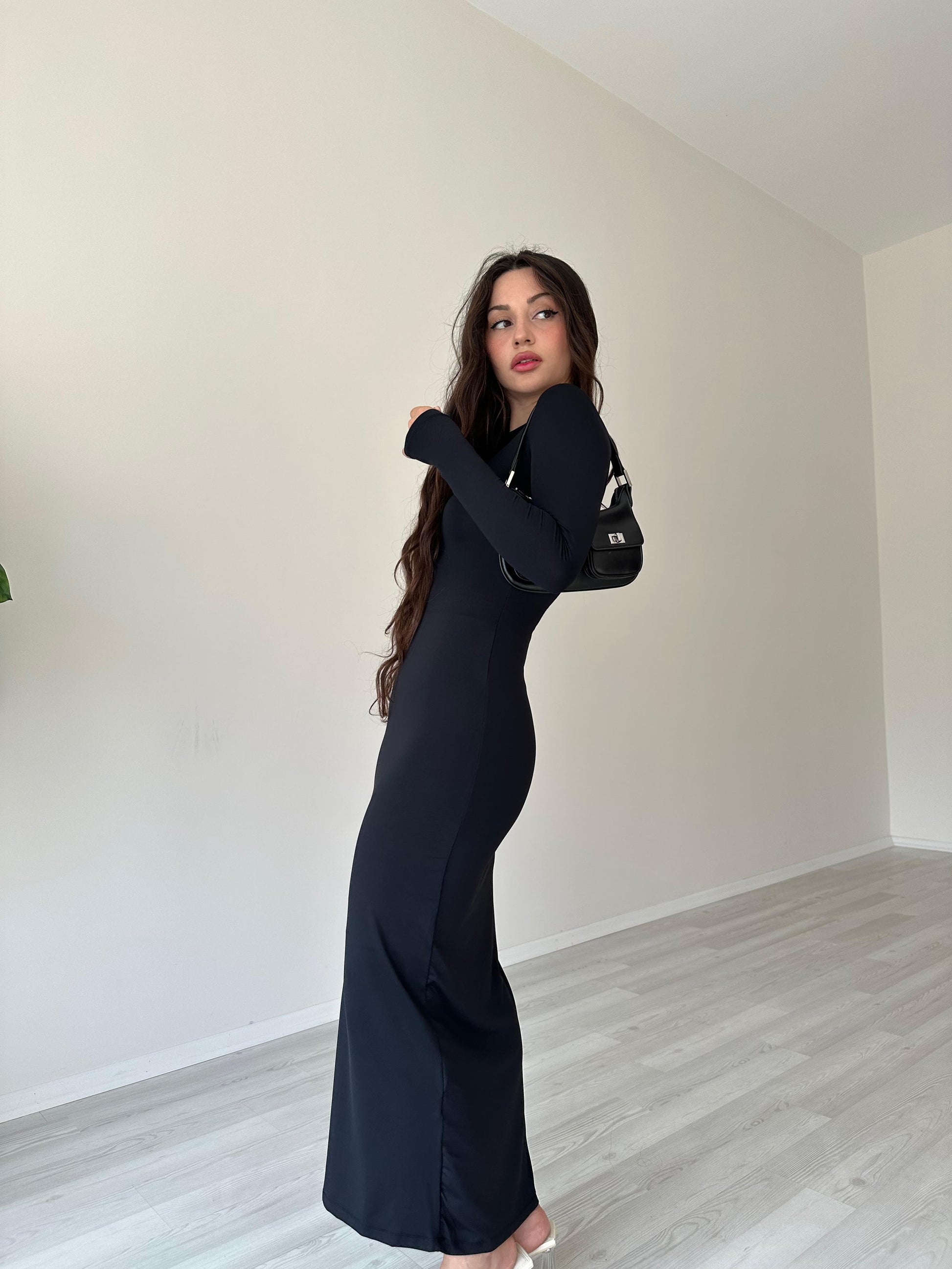 Lady Maksi Siyah Elbise