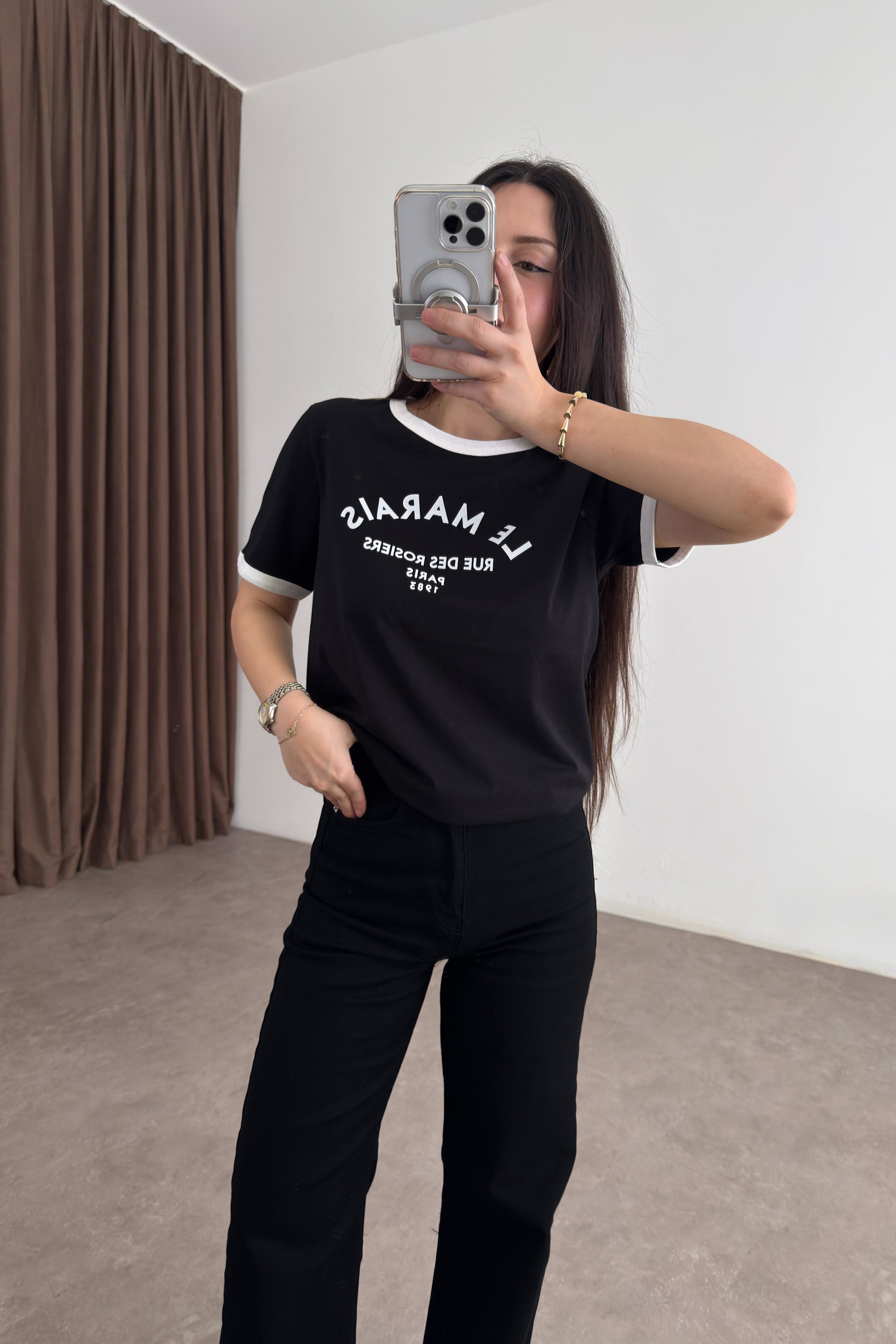 Le Maris Orijinal Siyah Tişört