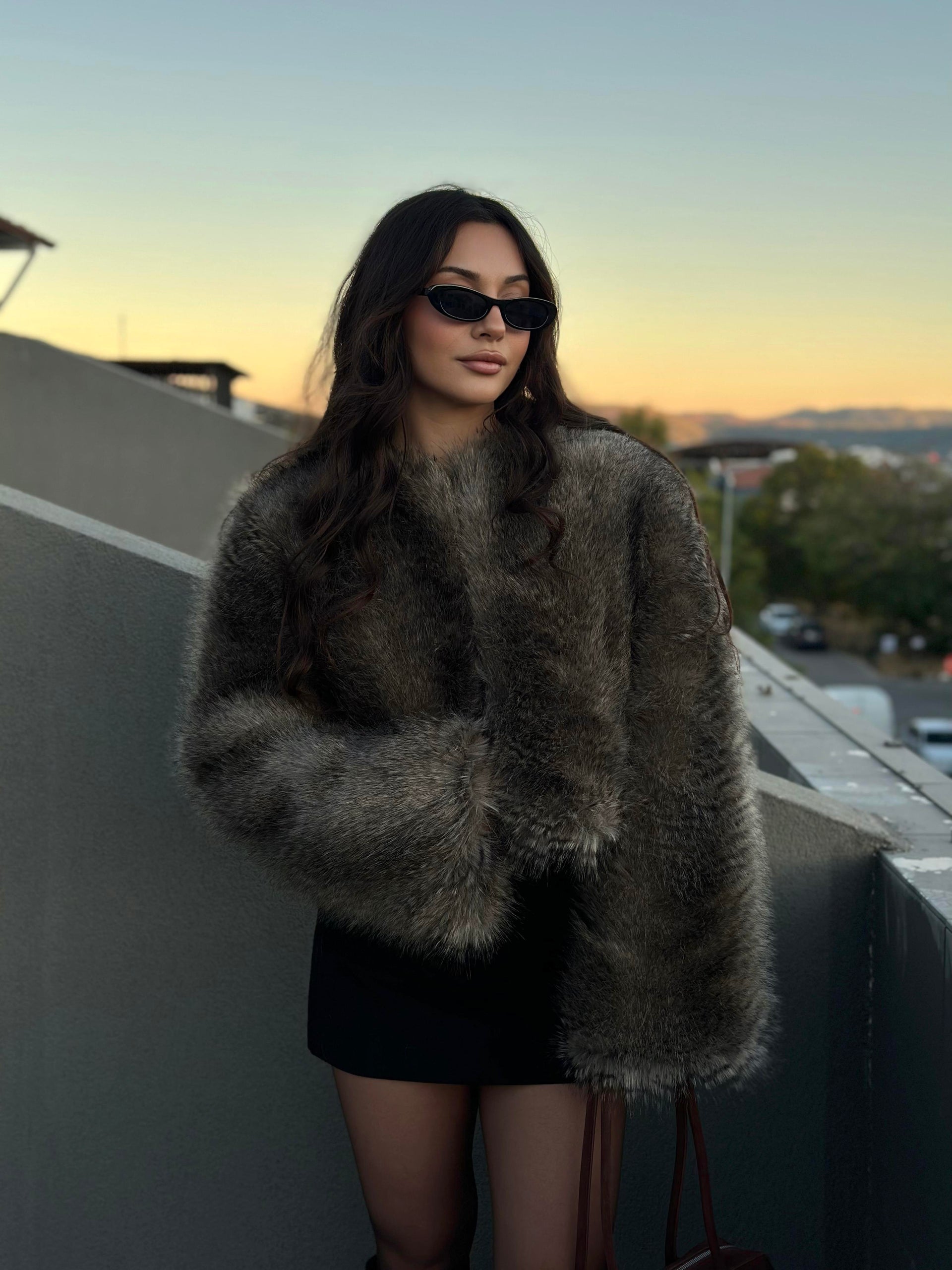 Lüx Kalite Rakun Faux Kürk