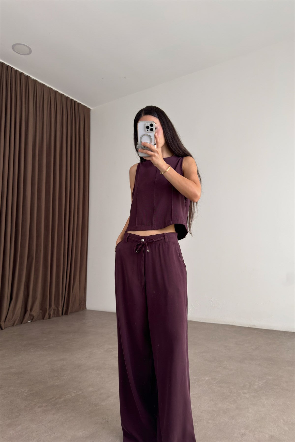 Maren Mürdüm Kolsuz Bluz Pantolon Takım