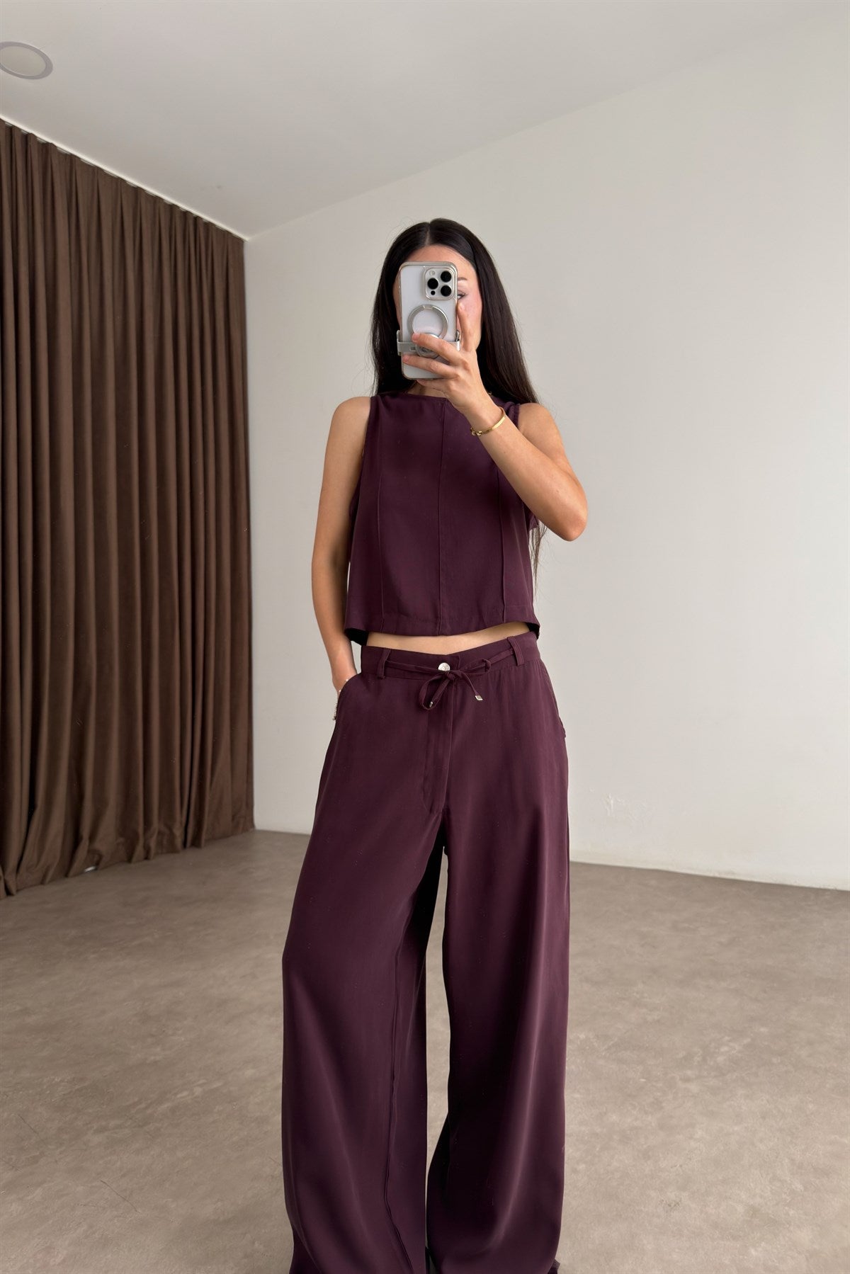 Maren Mürdüm Kolsuz Bluz Pantolon Takım