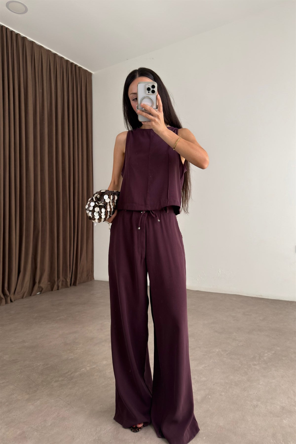 Maren Mürdüm Kolsuz Bluz Pantolon Takım