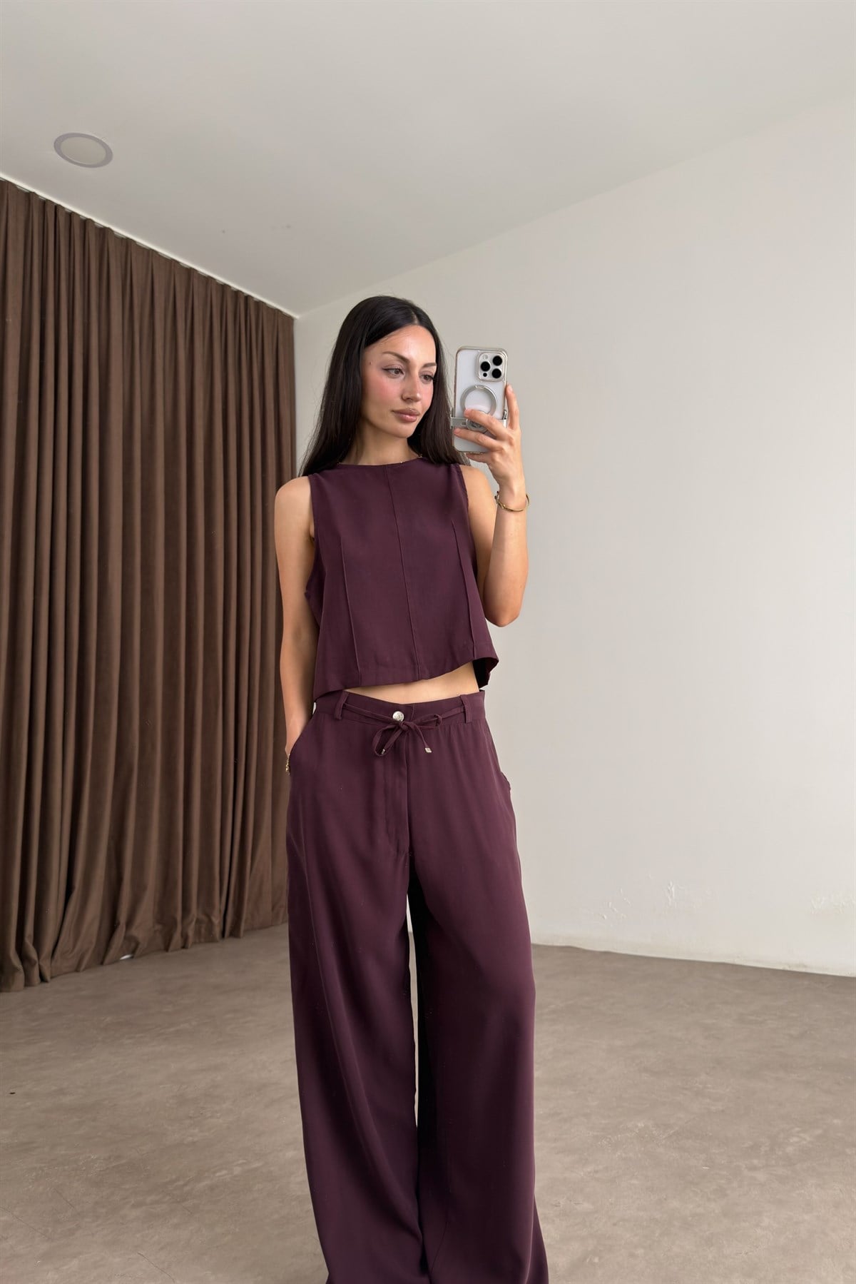 Maren Mürdüm Kolsuz Bluz Pantolon Takım