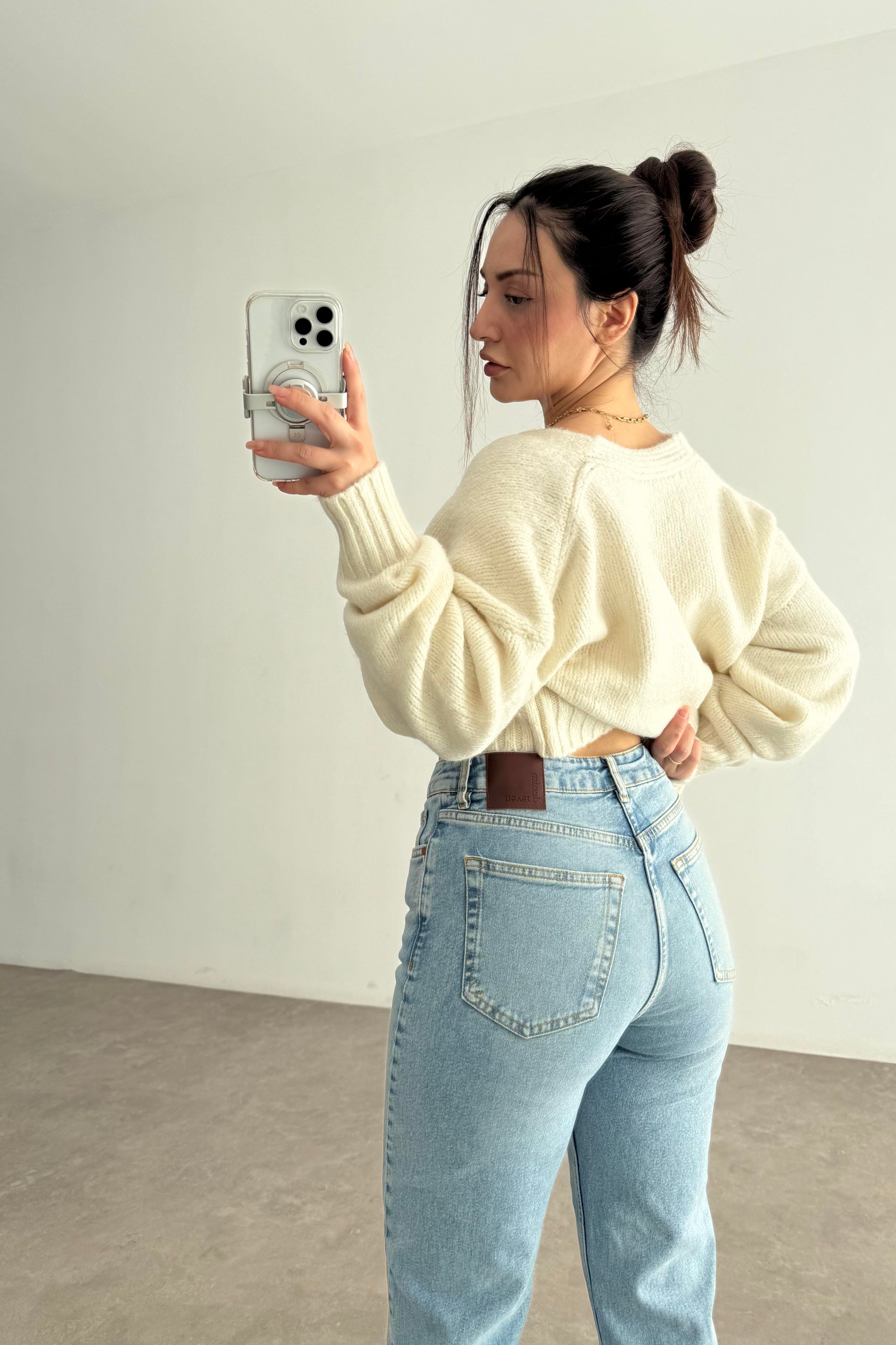 ND Yüksek Belli Comfort Strerch Açık Mavi Jean