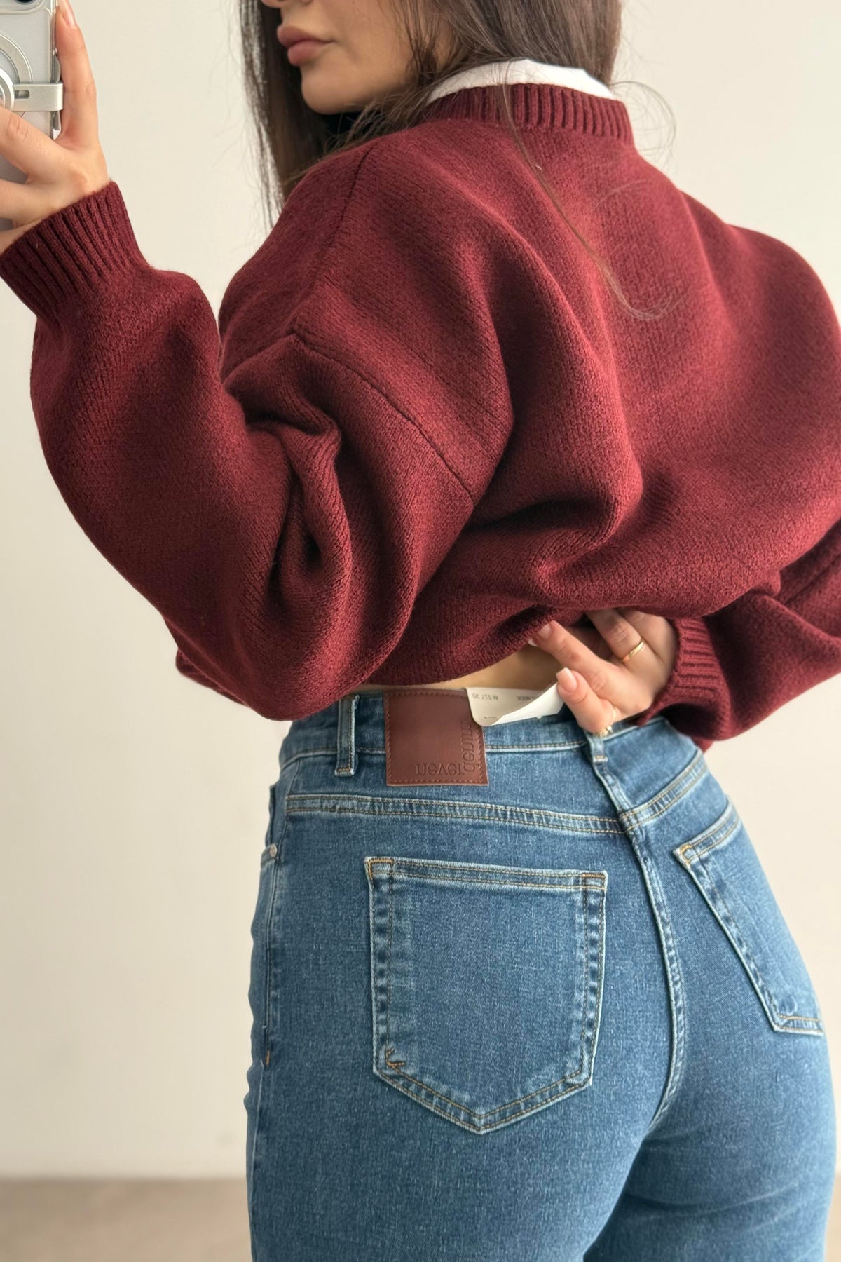 ND Yüksek Belli Comfort Strerch Koyu Mavi Jean