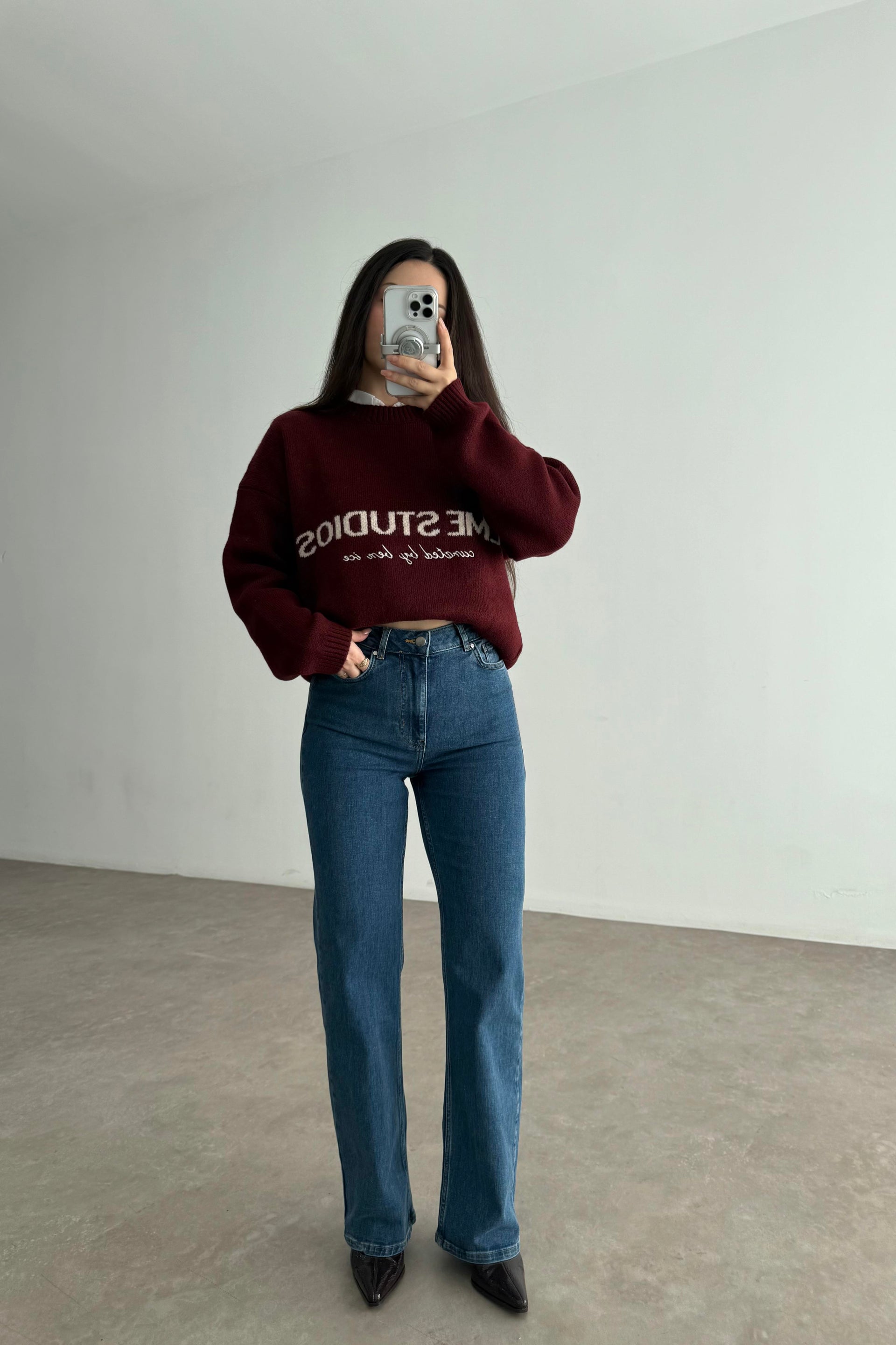 ND Yüksek Belli Comfort Strerch Koyu Mavi Jean