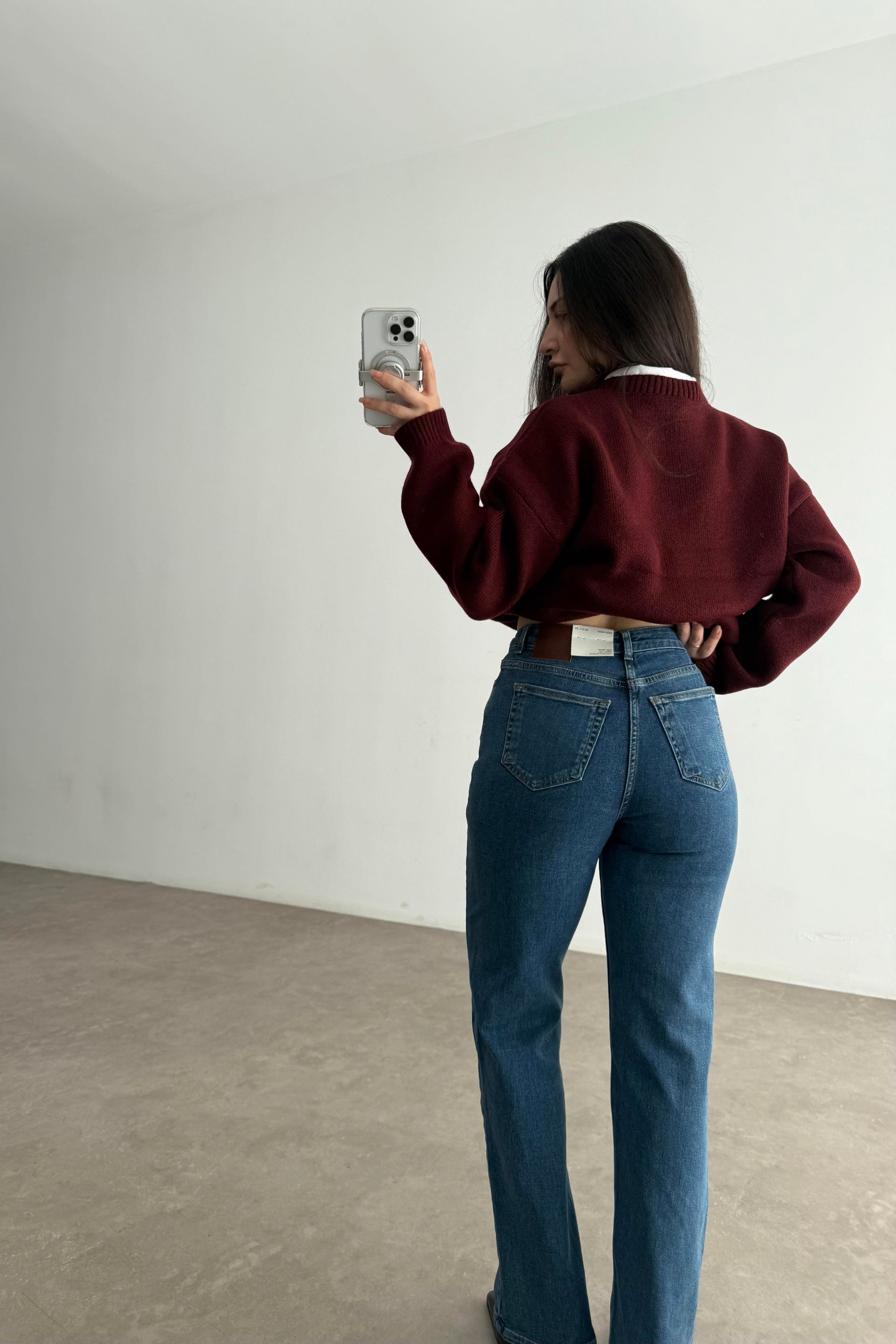 ND Yüksek Belli Comfort Strerch Koyu Mavi Jean
