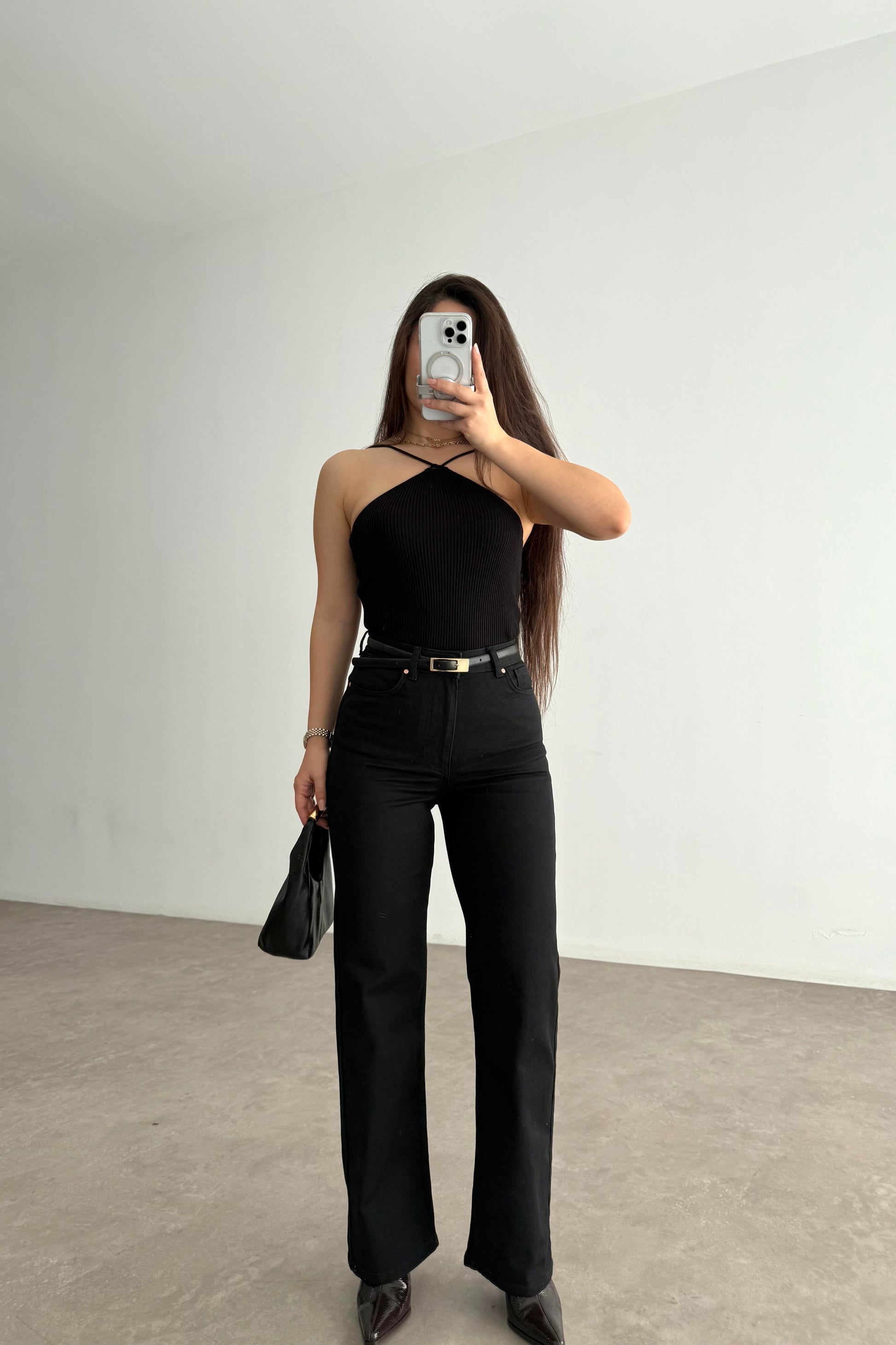 ND Yüksek Belli Comfort Strerch Siyah Jean