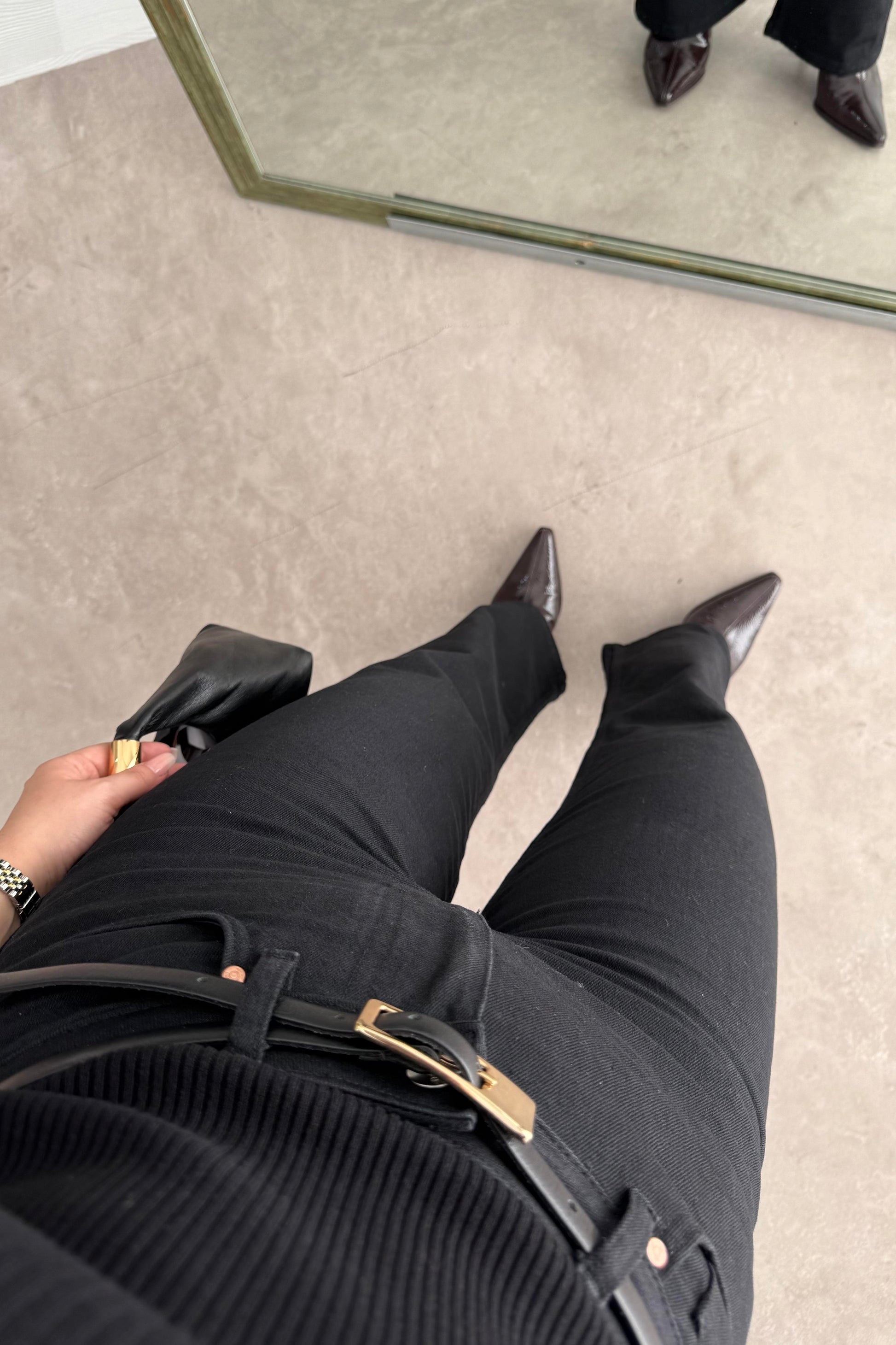 ND Yüksek Belli Comfort Strerch Siyah Jean