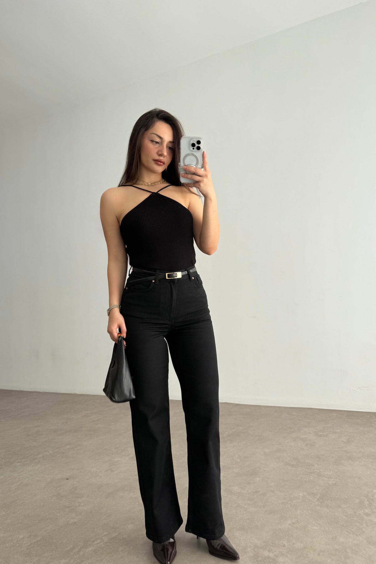 ND Yüksek Belli Comfort Strerch Siyah Jean