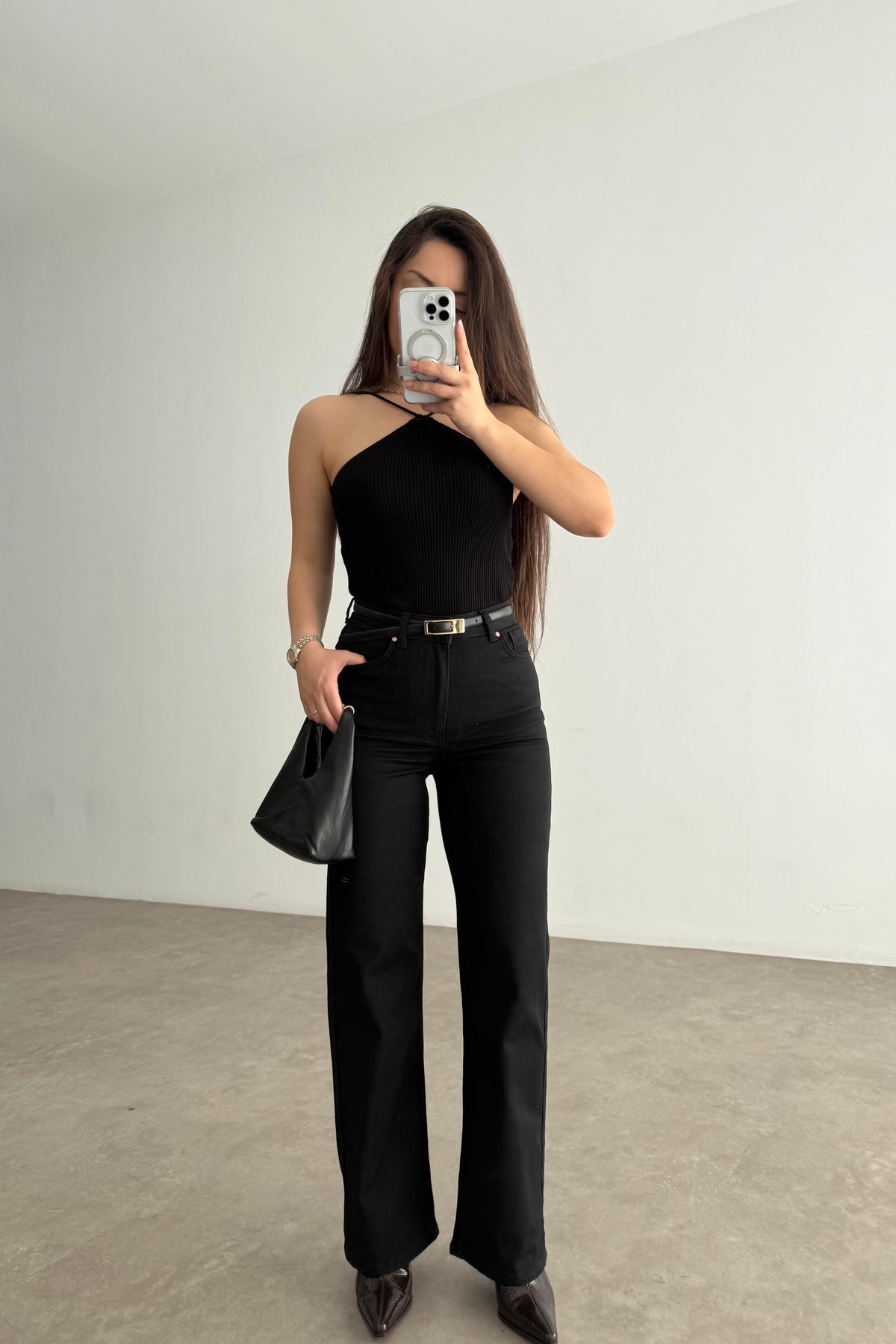 ND Yüksek Belli Comfort Strerch Siyah Jean