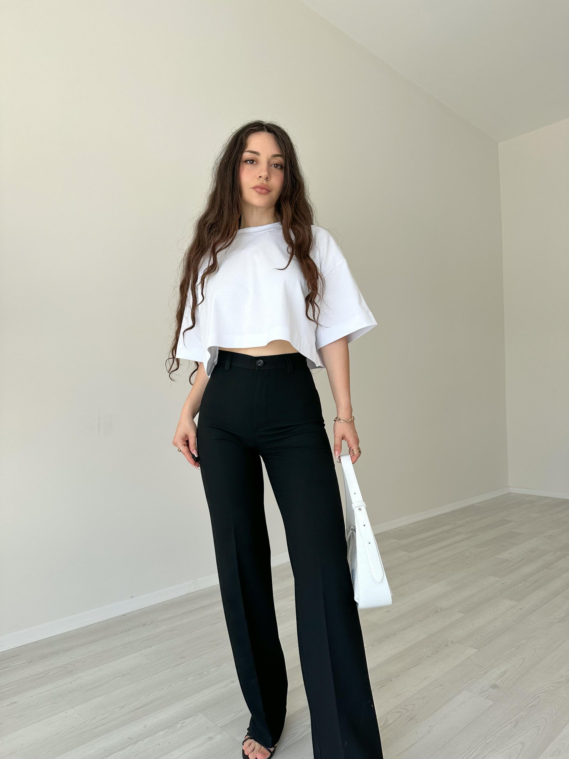 Orijinal Marka Klasik Straight Fit Pantolon Siyah
