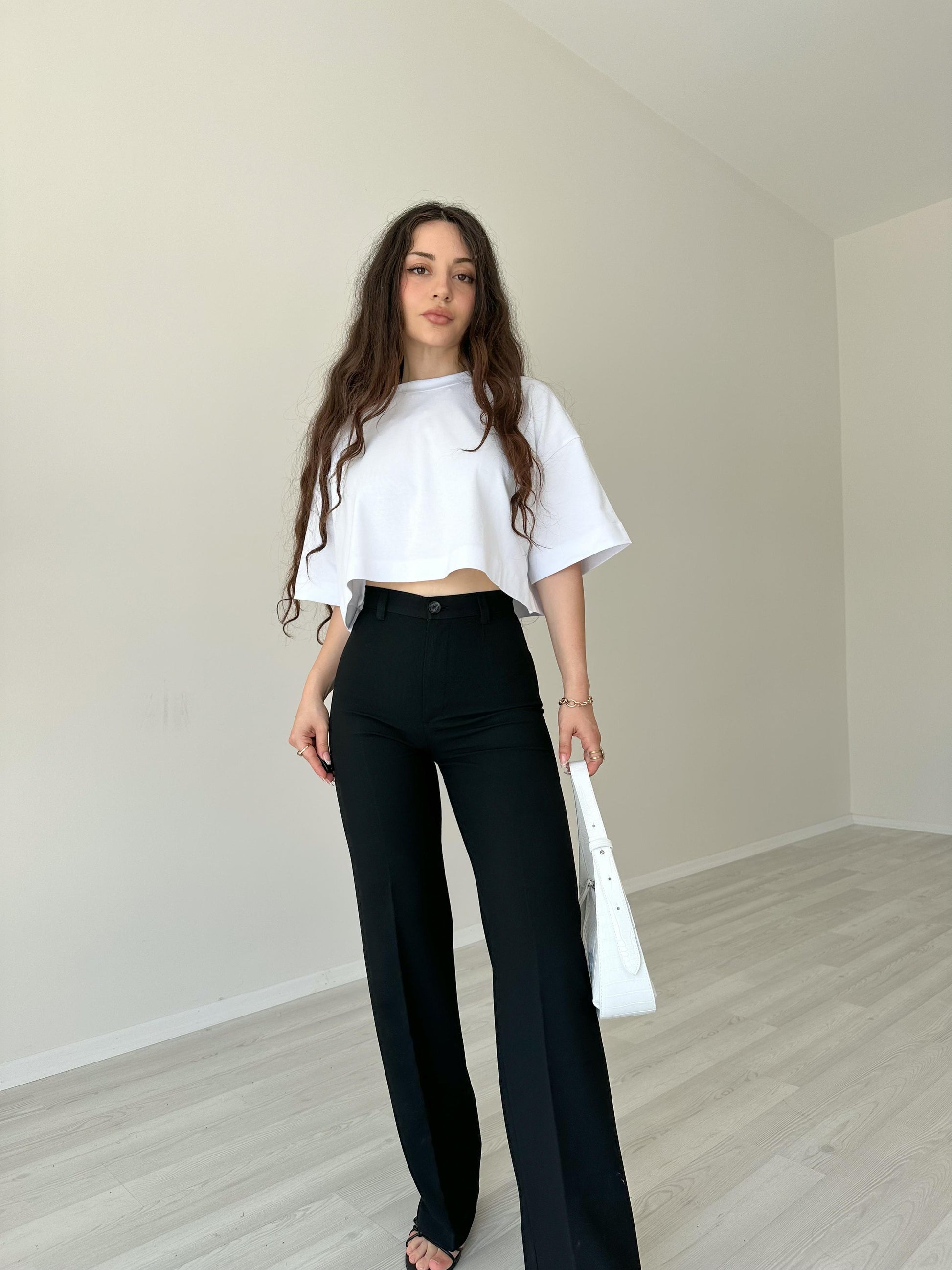 Orijinal Marka Klasik Straight Fit Pantolon Siyah