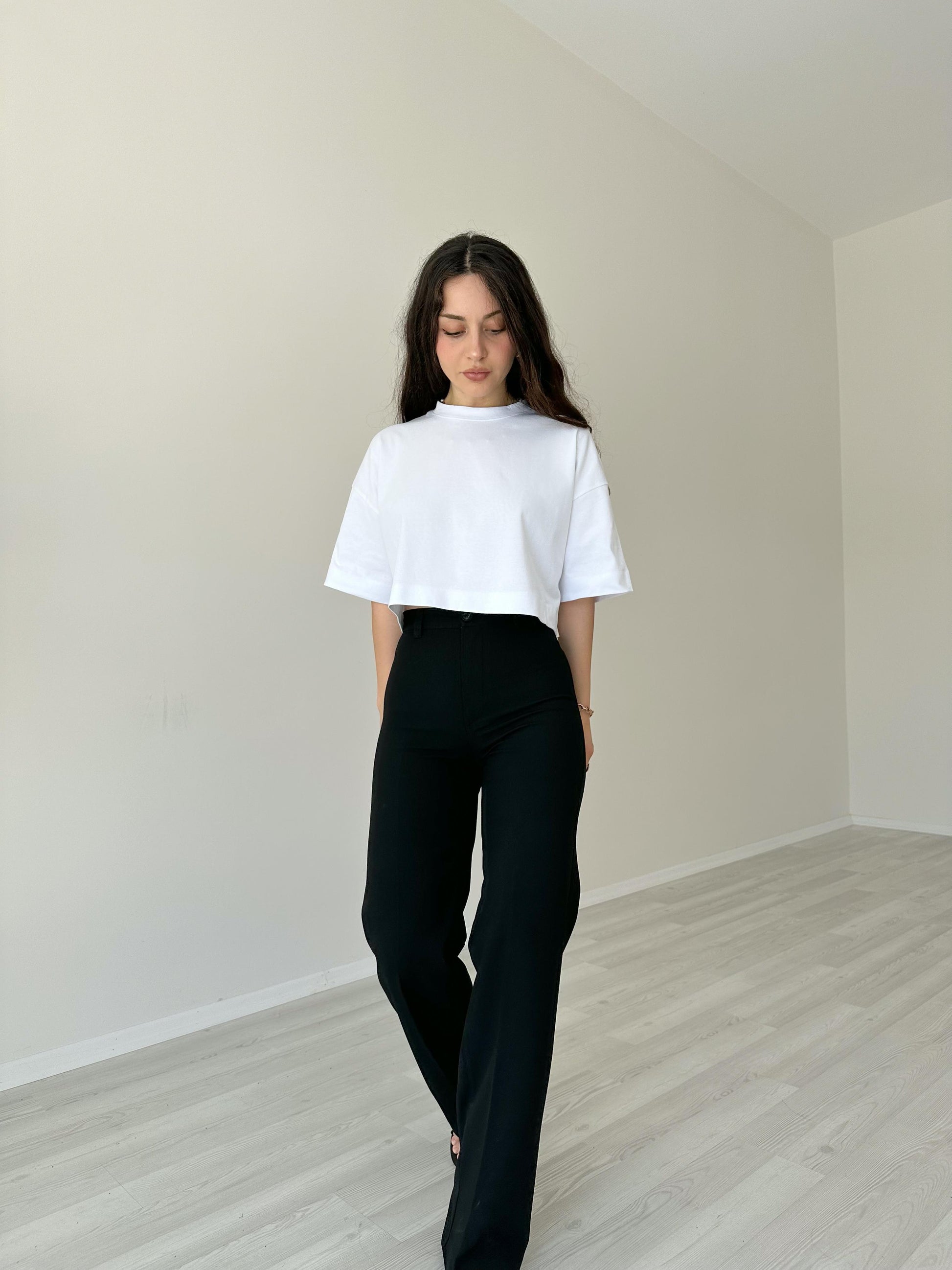 Orijinal Marka Klasik Straight Fit Pantolon Siyah