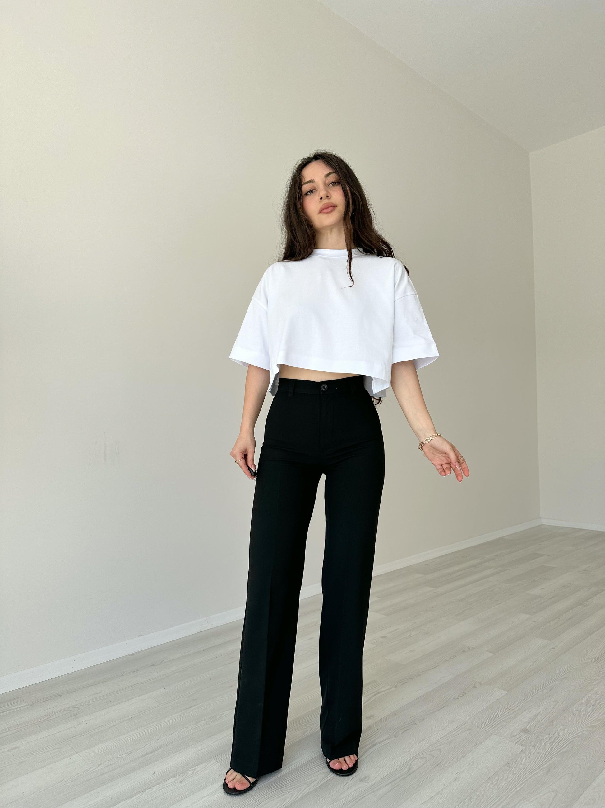 Orijinal Marka Klasik Straight Fit Pantolon Siyah