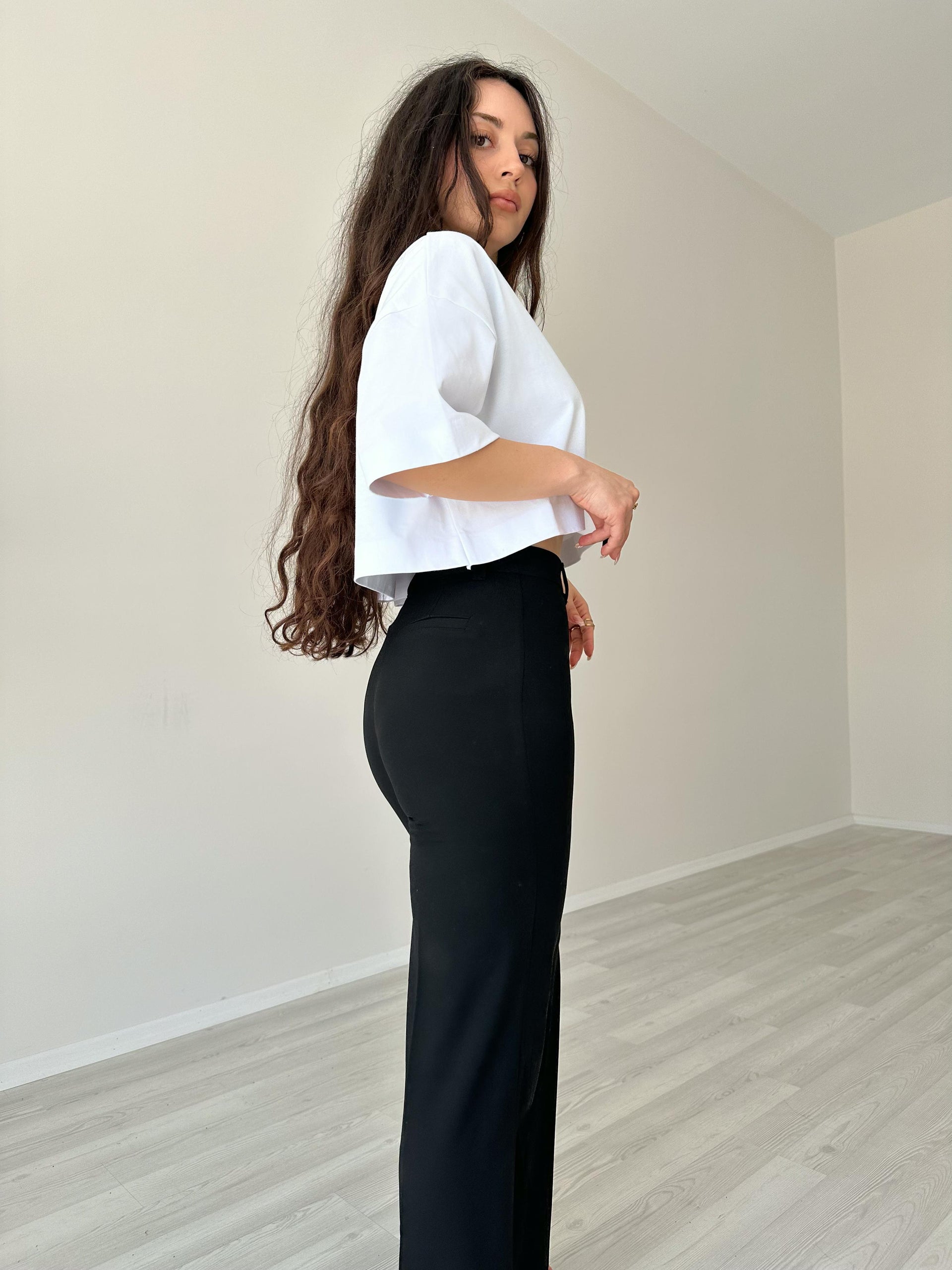 Orijinal Marka Klasik Straight Fit Pantolon Siyah