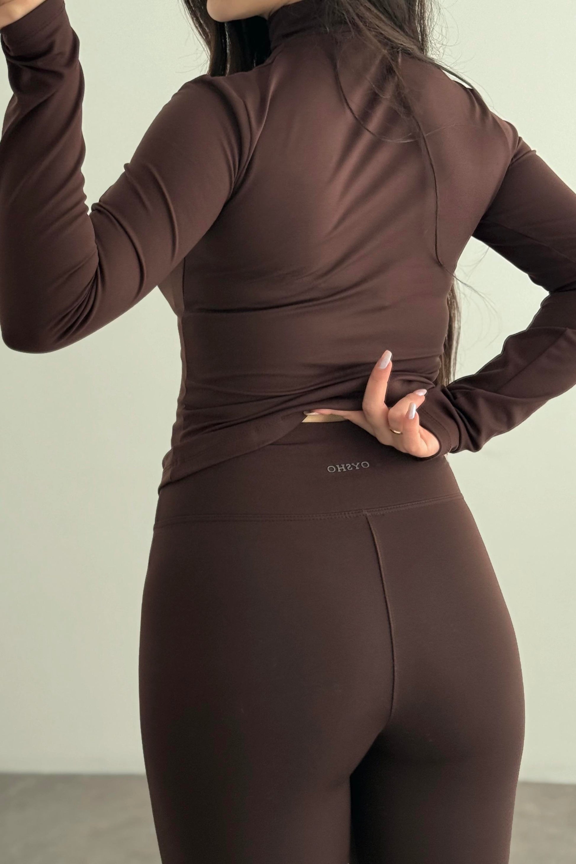 Oys. Modal İçi Pamuk Şardonlu Skinny Kahve Tayt