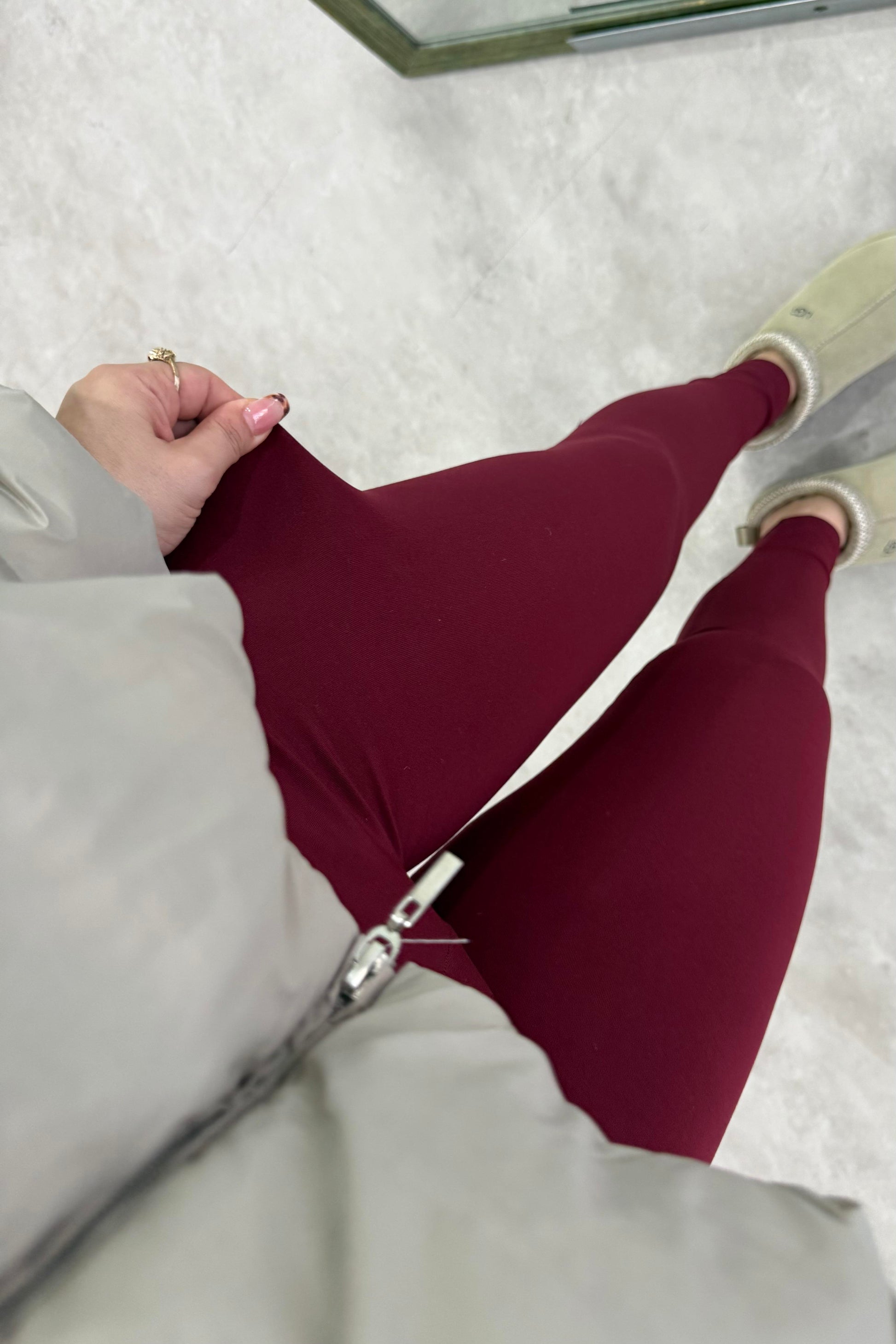 Oys Skinny Modal Bordo Tayt
