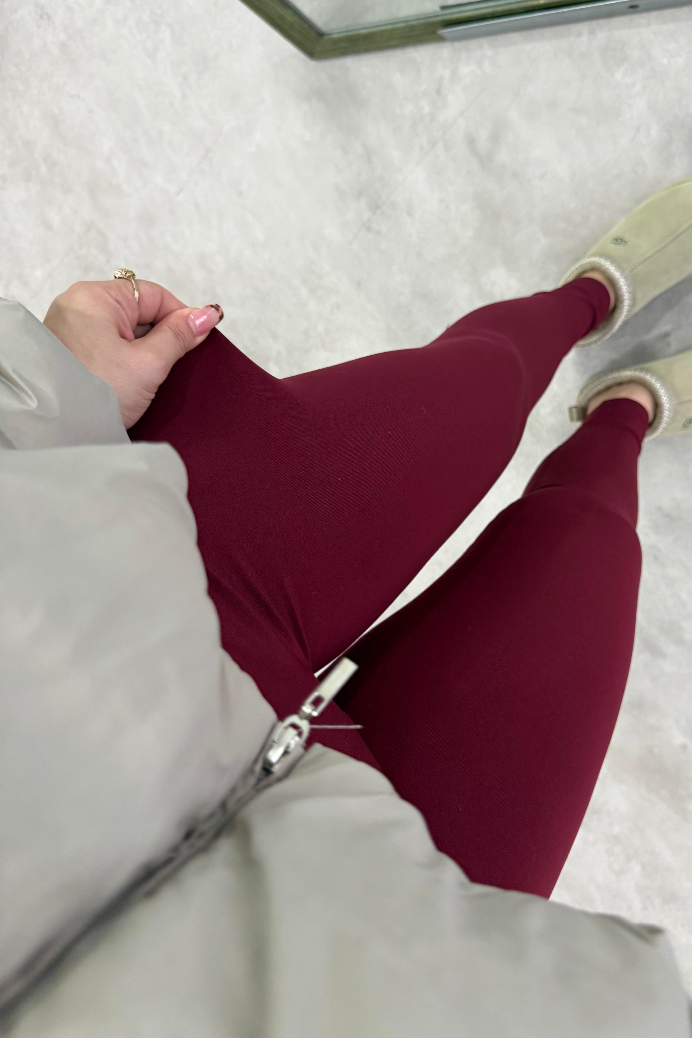 Oys Skinny Modal Bordo Tayt