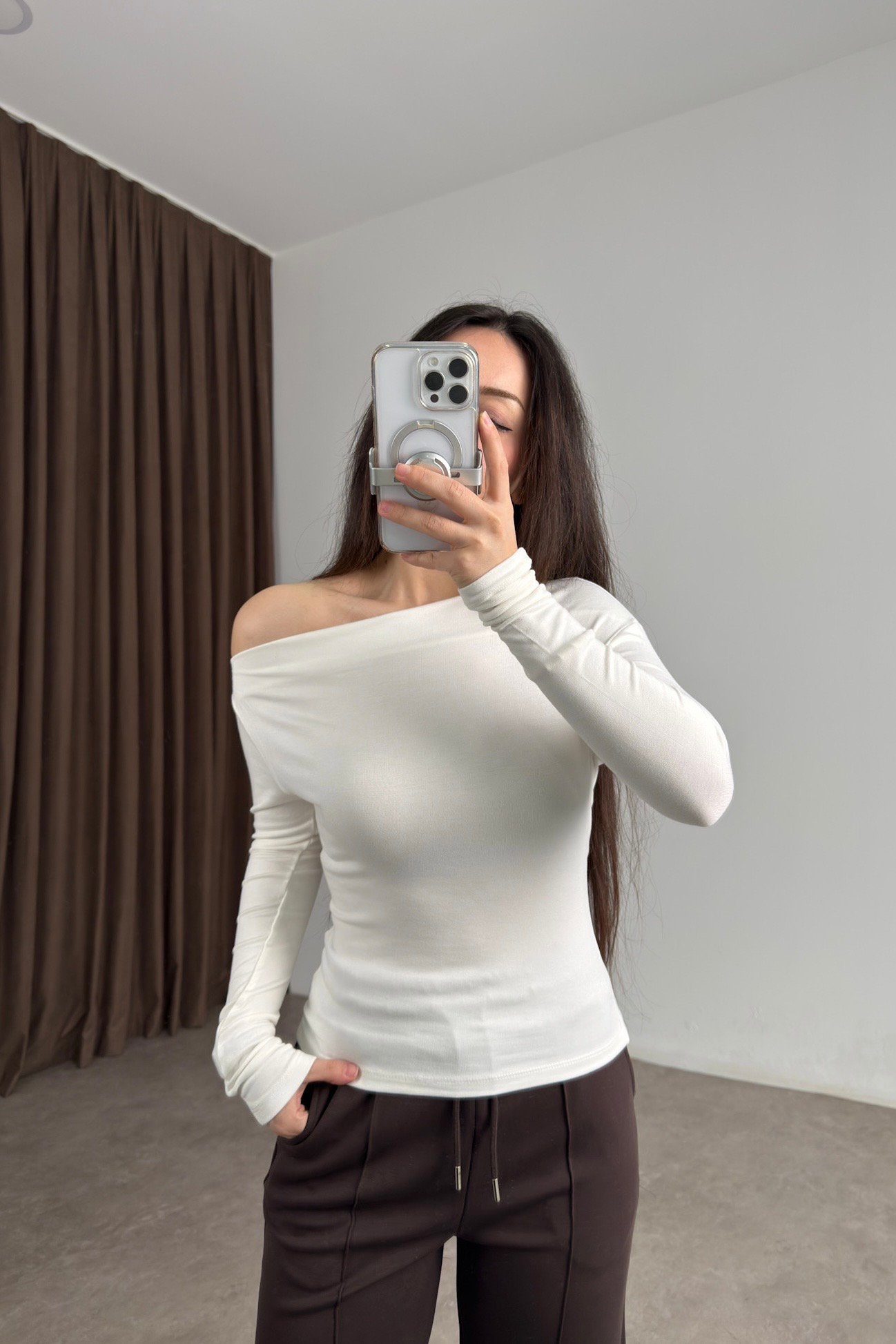 Oysh Kayık Yaka Ekru Body