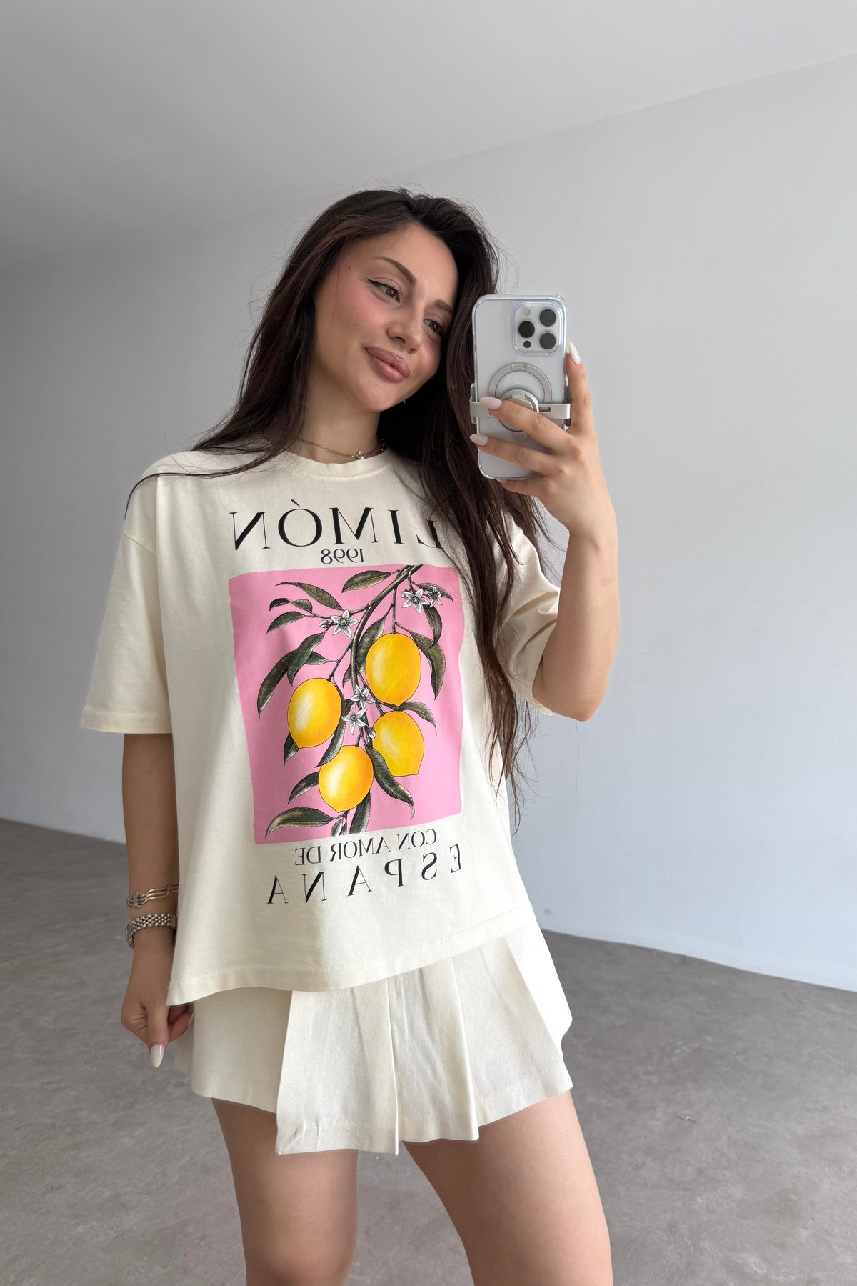 Pamuk Limon T-shirt Ekru