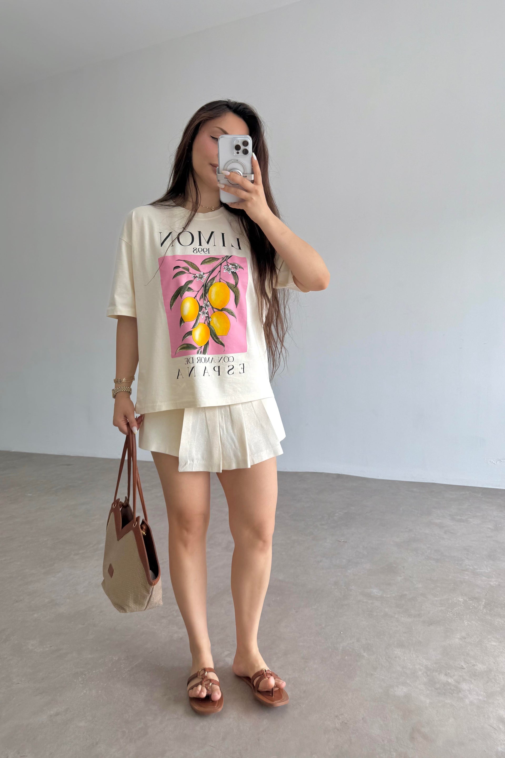 Pamuk Limon T-shirt Ekru