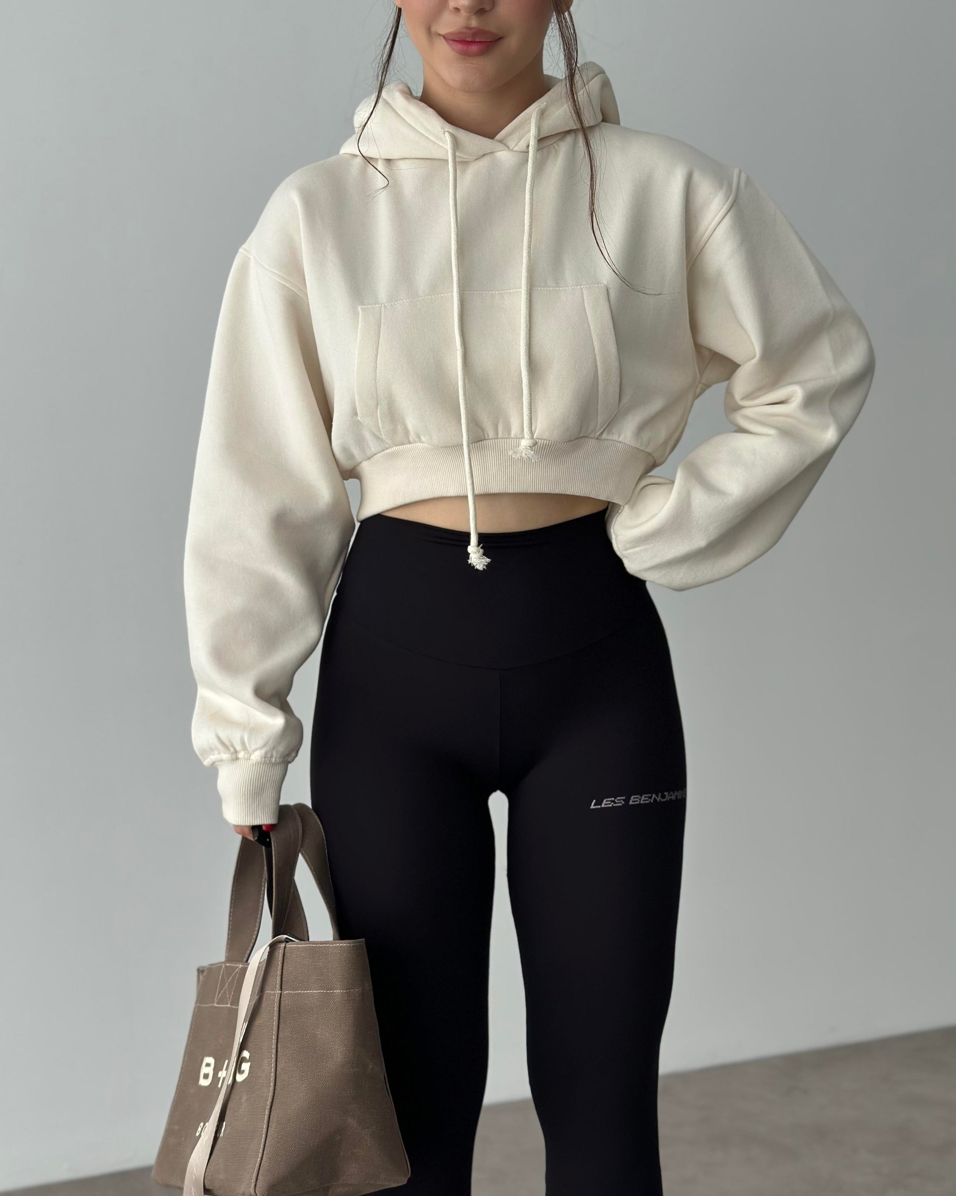 Orijinal Kapşonlu Crop Pb: Sweatshirt
