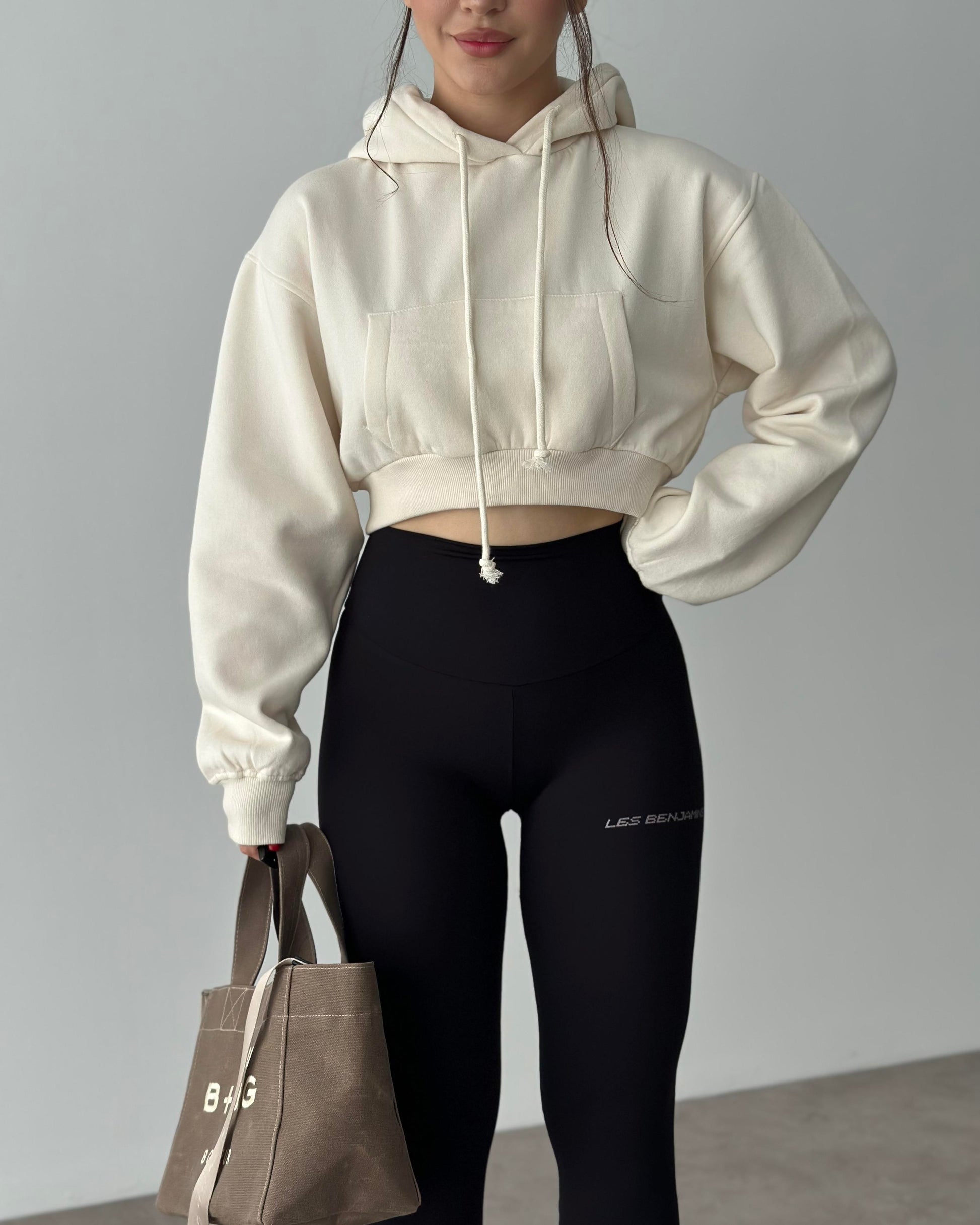 Orijinal Kapşonlu Crop Pb: Sweatshirt